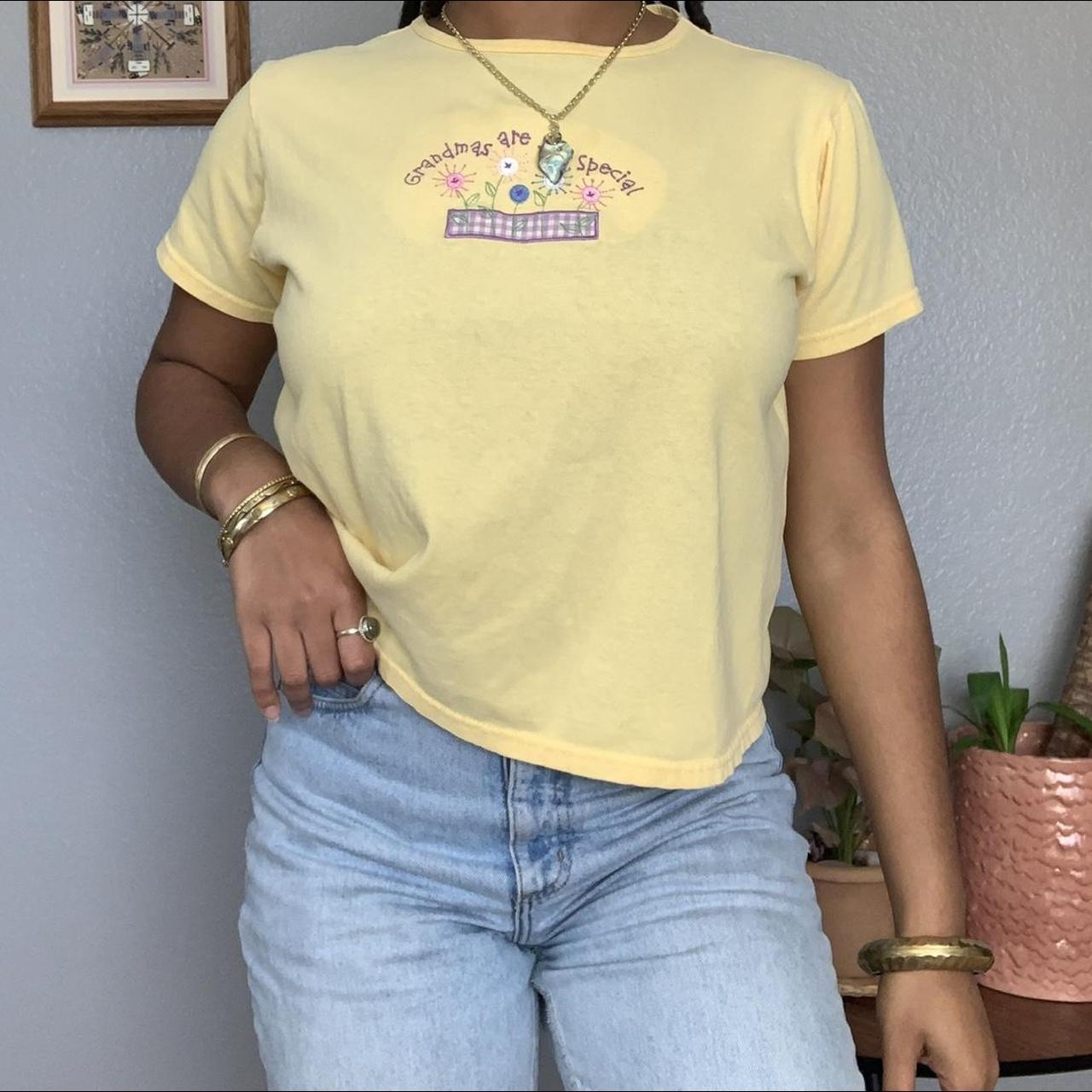 American Vintage Women's Yellow And Purple T-shirt 