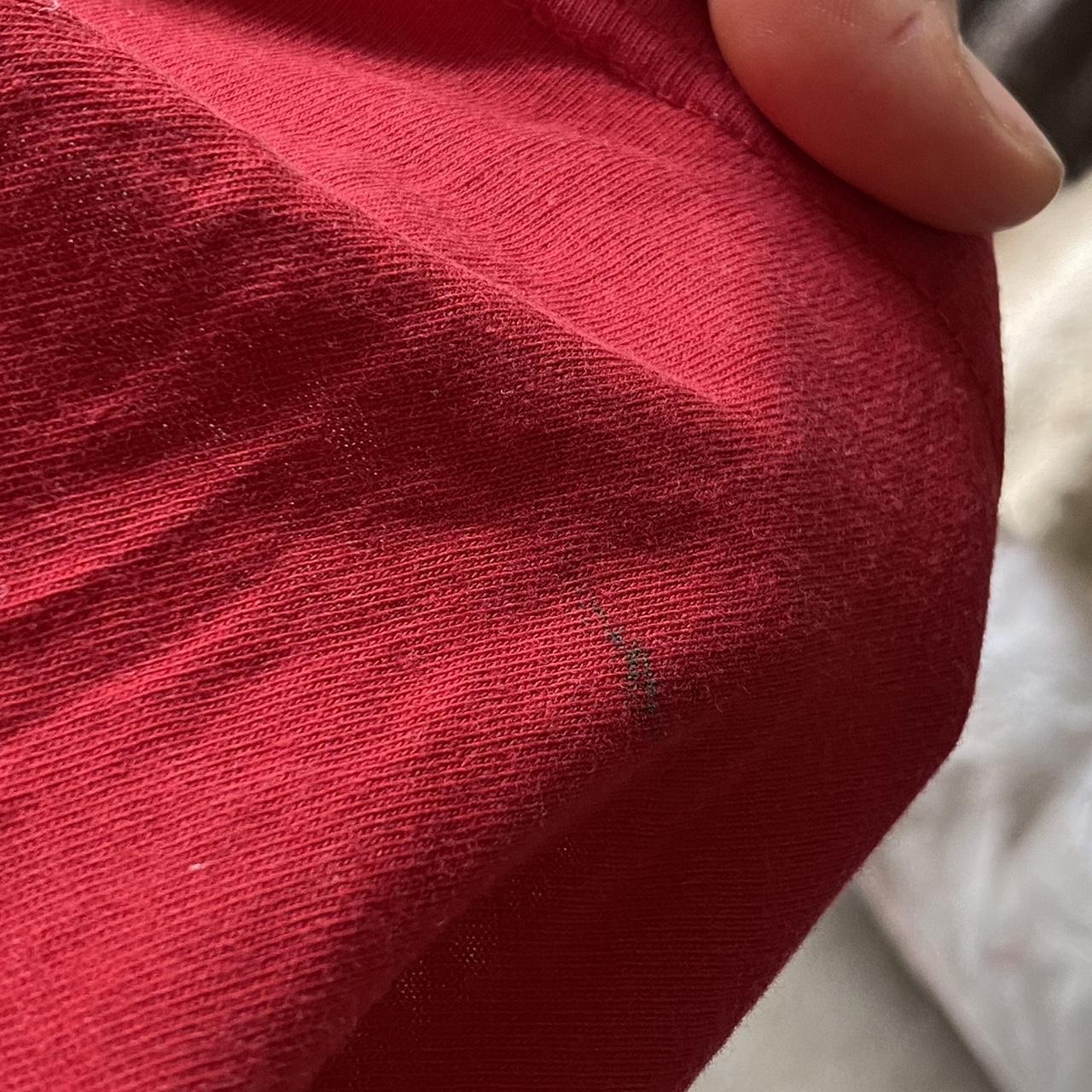 global culture red baby-tee! it says “be yourself”... - Depop