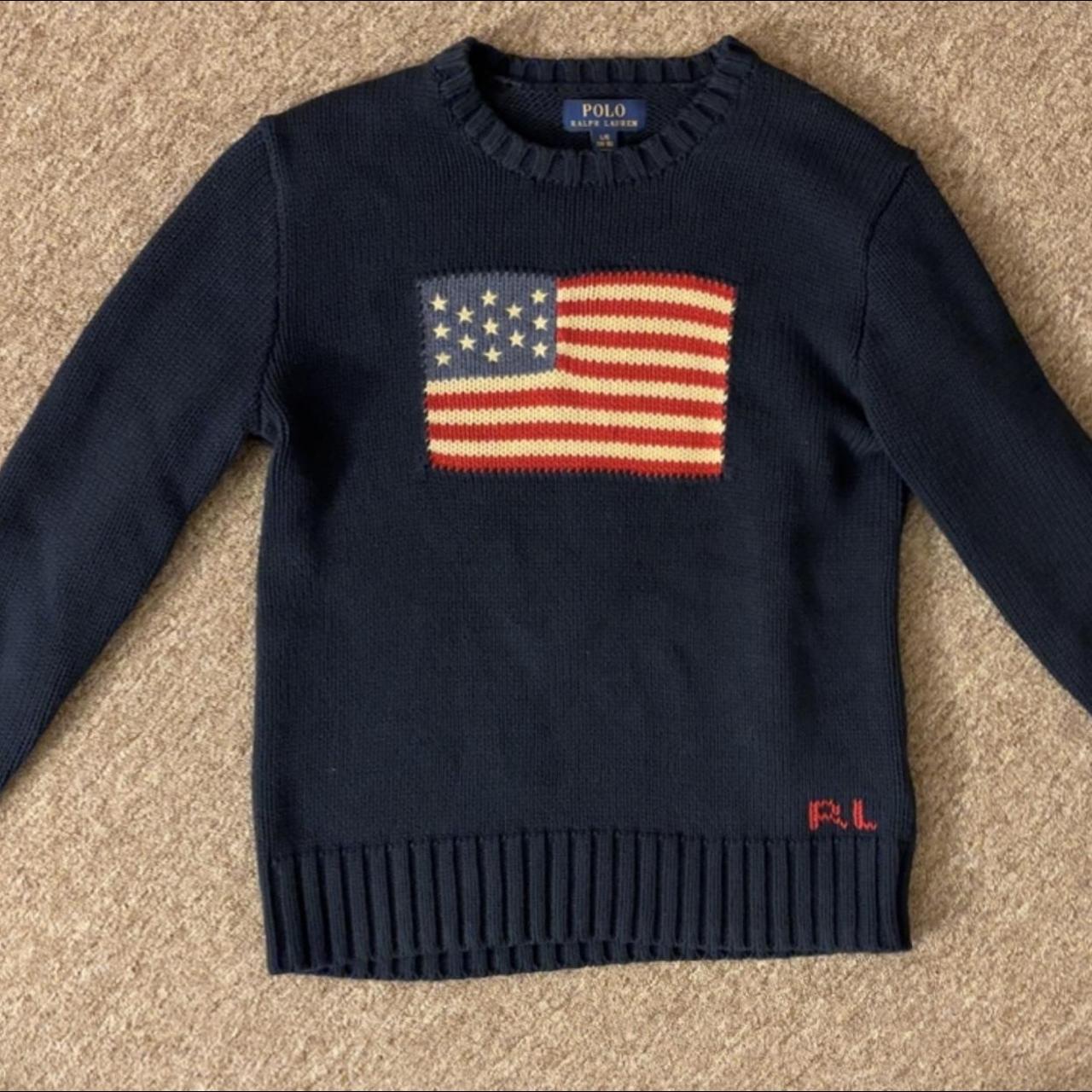 Ralph lauren flag sweater looking to trade for… - Depop