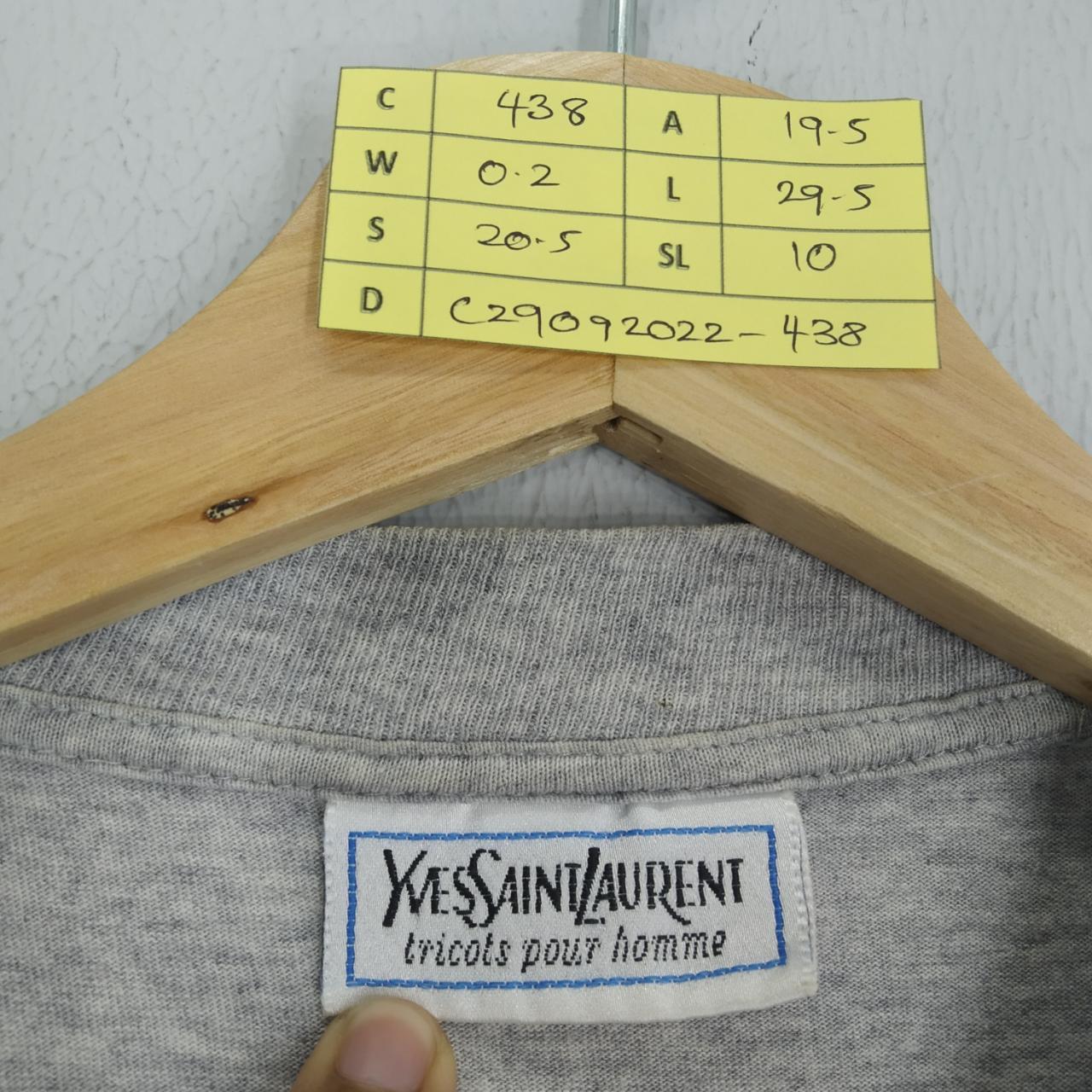 Vintage YSL Yves Saint Laurent Big Logo Grey T-shirt | Depop Vintage YSL Yves Saint Laurent Big Logo Grey T-shirt | Depop