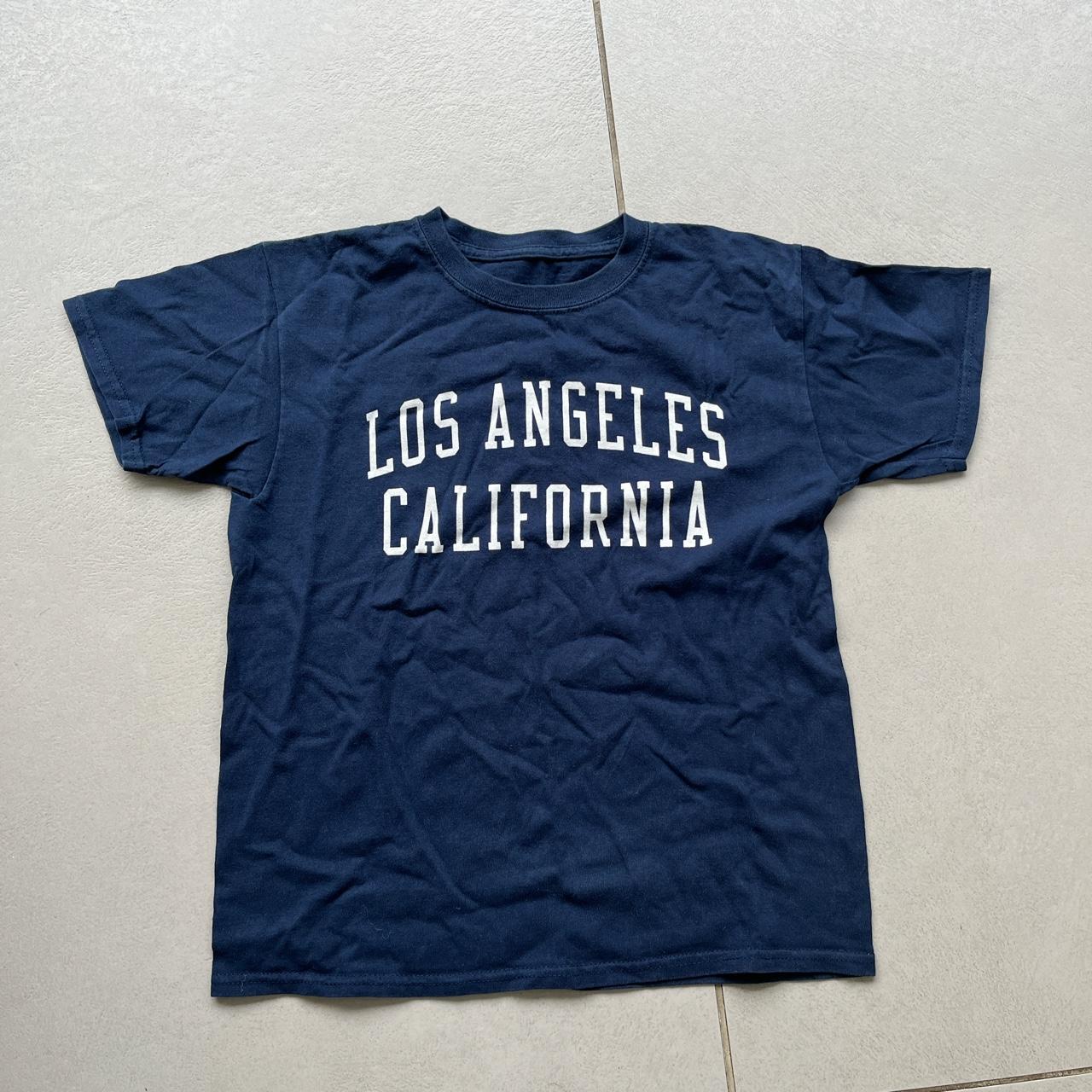 Brandy Melville San Francisco California Blue Top!... - Depop