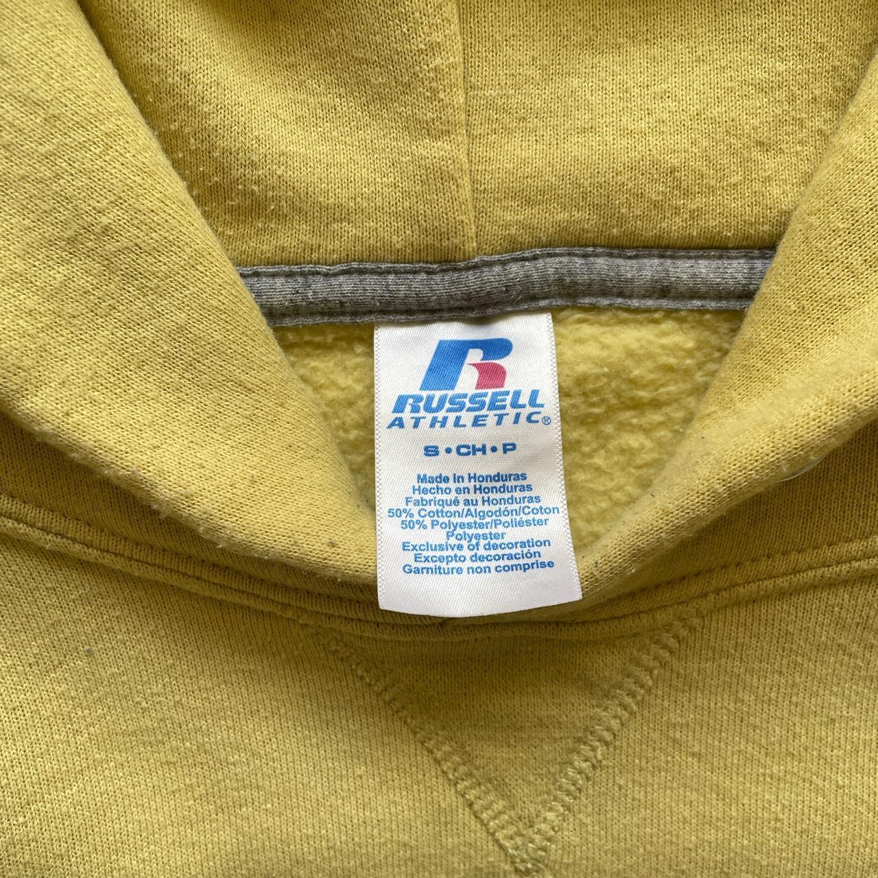RUSSELL ATHLETIC • HOODIES Faded yellow Russell... Depop