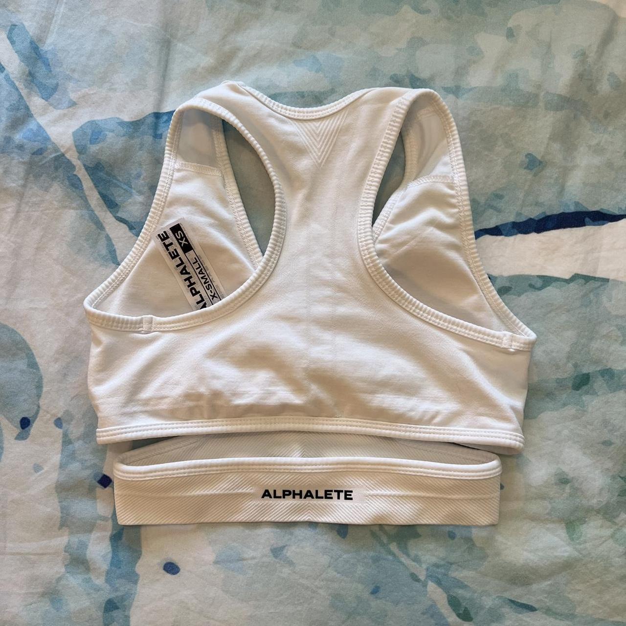 alphalete stratus bra | white | xs, only worn once or