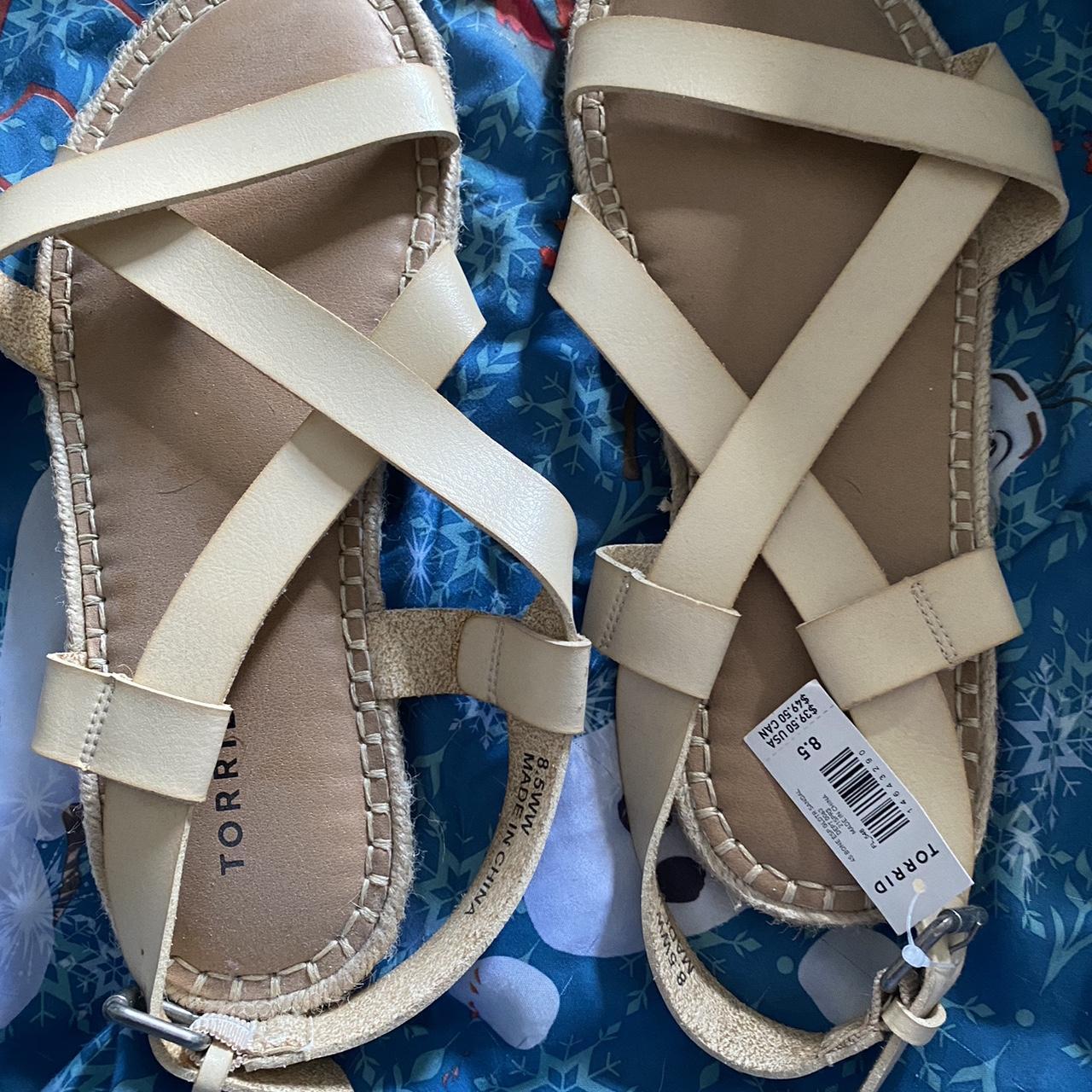 Light beige/tan Torrid Sandals Women’s 8.5WW, new... - Depop