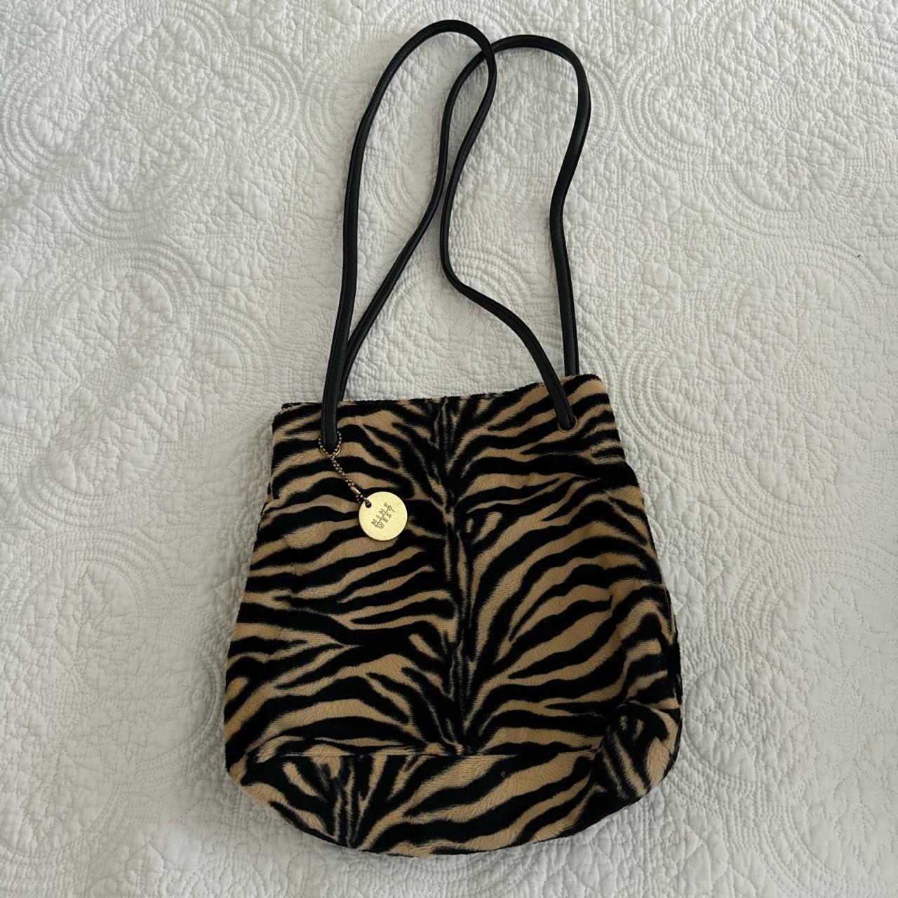 Tiger Leather Purse, Animal Print Black Colorful Print Small Shoulder –  Starcove Fashion