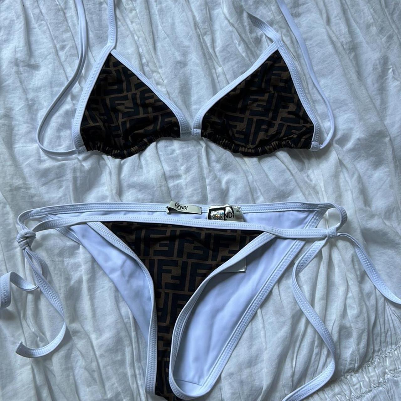 FENDIビキニ Fendi Micro Patchwork Bikini Top (All New In) IFCHIC.COM