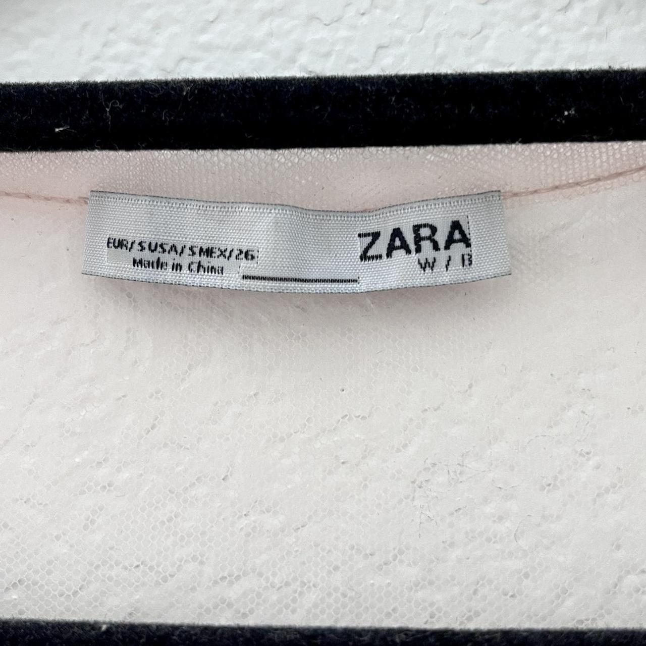 Long sleeved sheer pink top with flowers embroidered... Depop