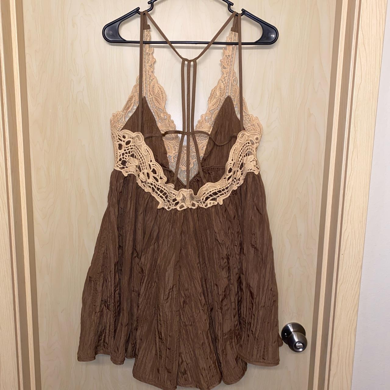 Women S Tan And Brown Blouse Depop