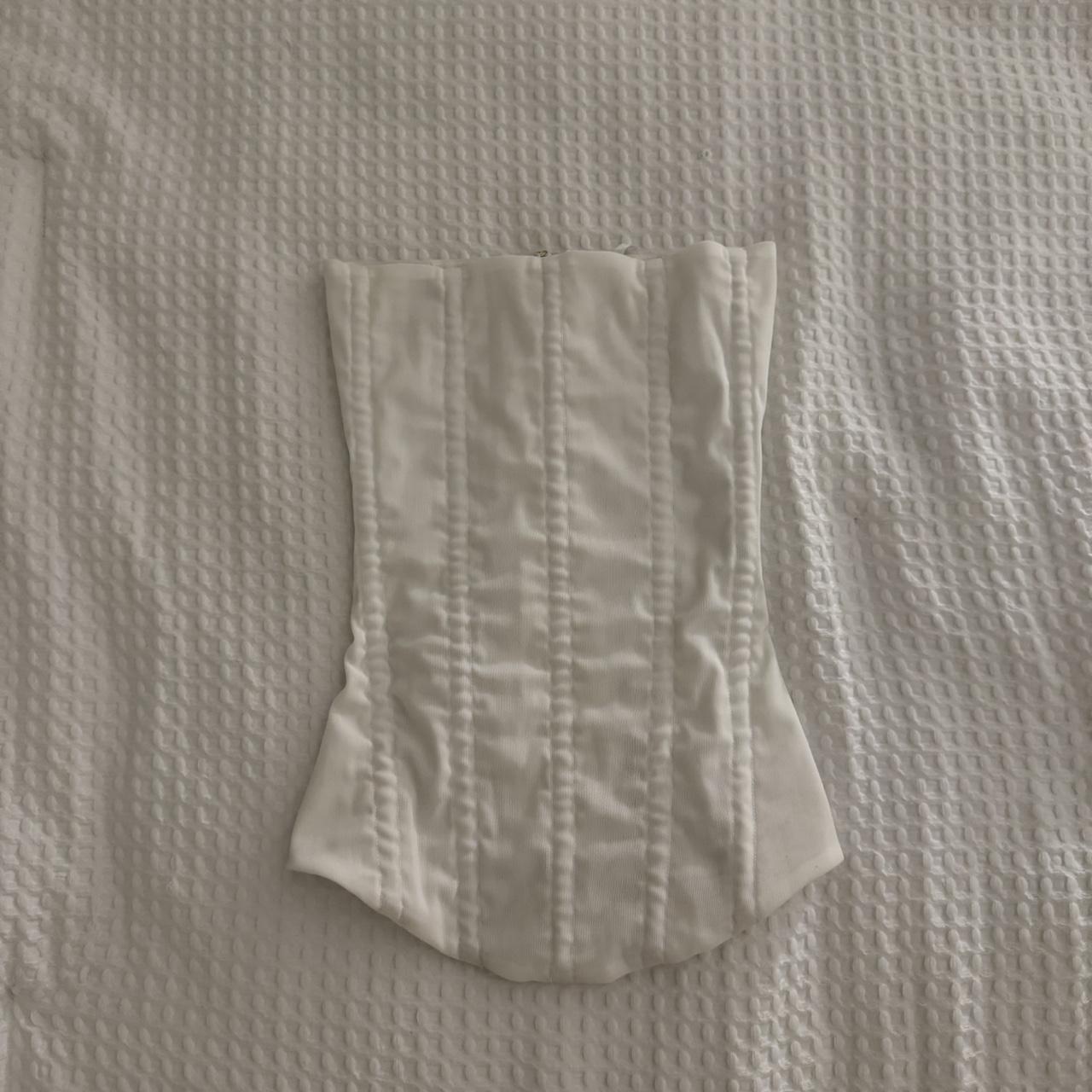 🤍 white “Are You Am I” corset top bought off of... Depop