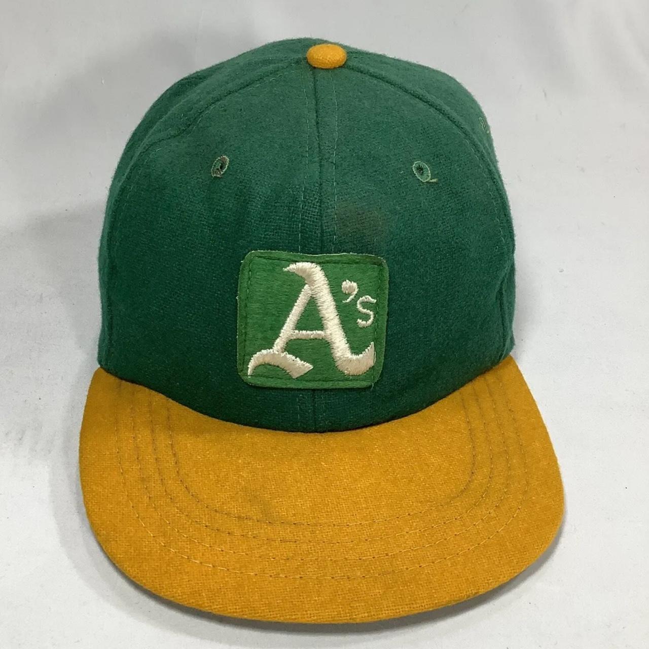 Vintage 1960s 60s Oakland Athletics A's Fitted Hat Cap Wool