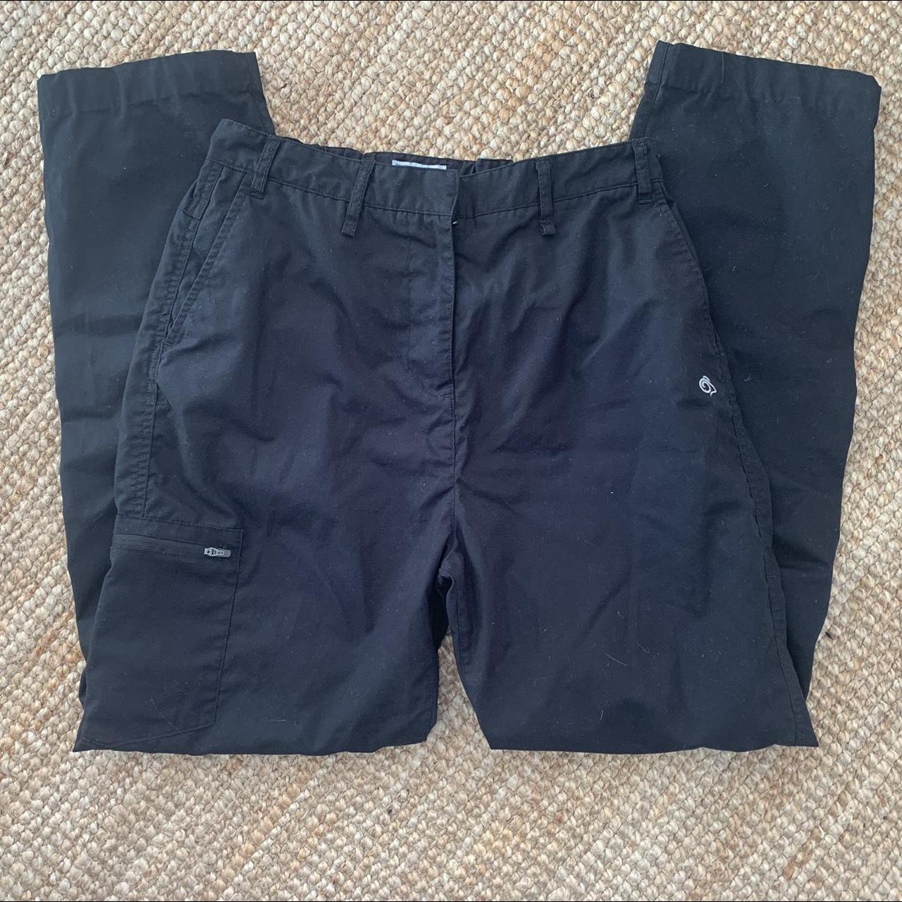 craghopper black low waisted baggy cargos / tech... - Depop