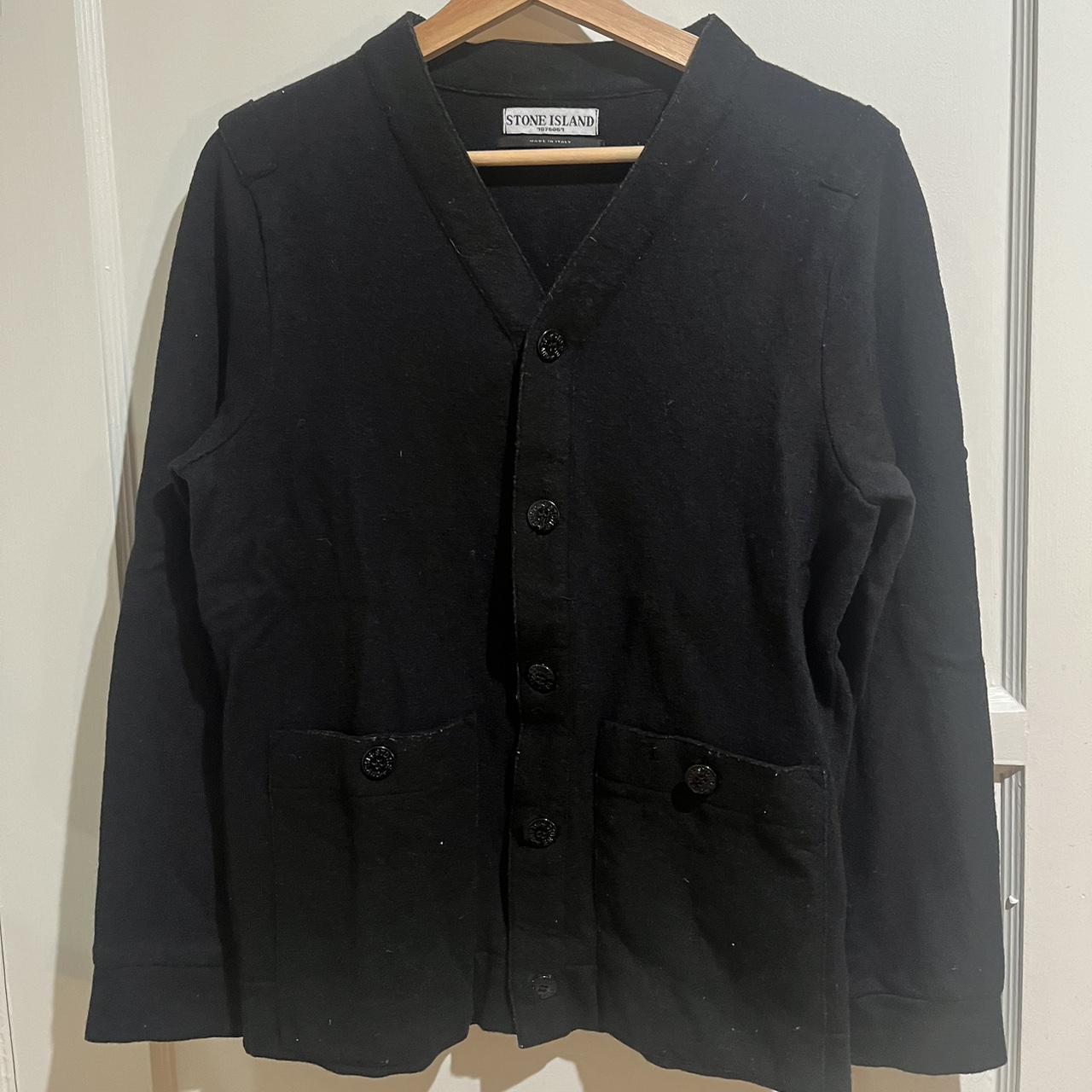 Stone island wool on sale cardigan