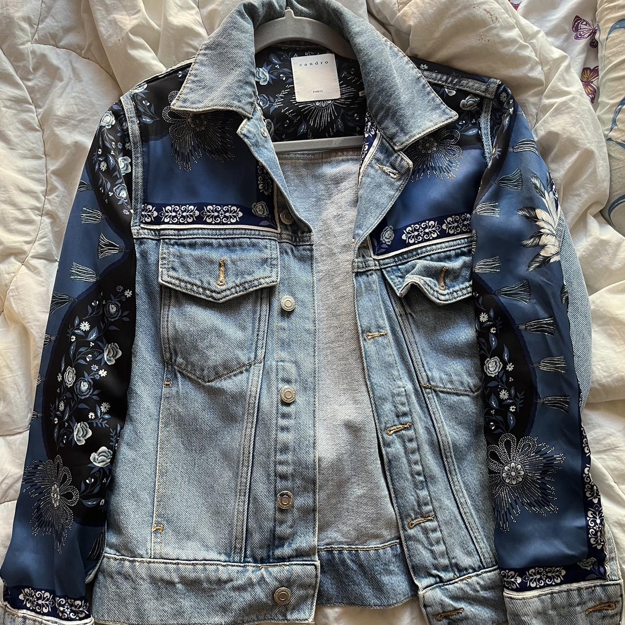 Leather Jacket Sandro Paris Denim Jacket Leather Biker Jacket Mens