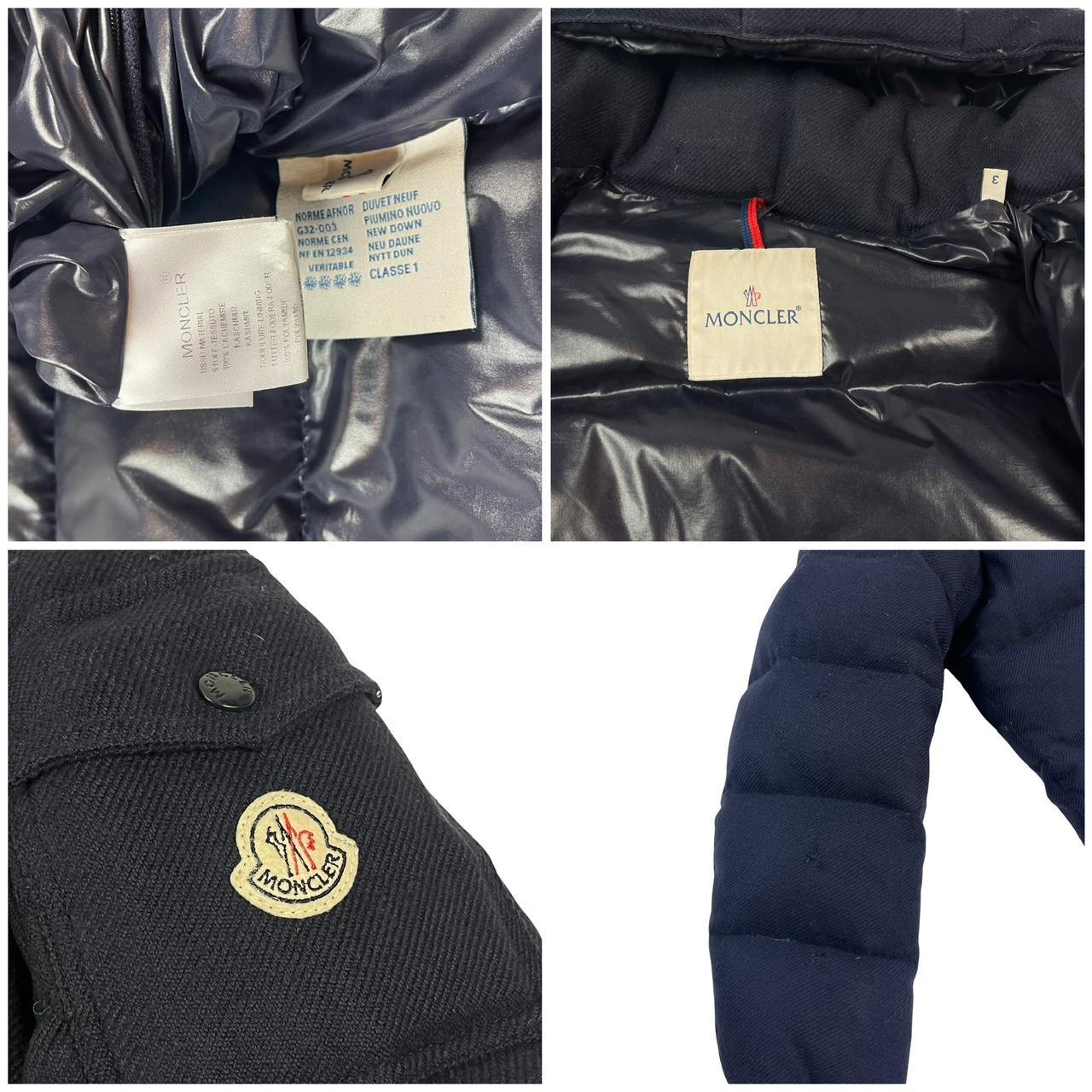 Moncler Maya Kashmir Down Puffer Jacket • Navy •... - Depop