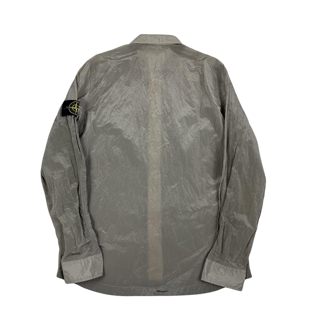 Stone island nylon on sale metal overshirt silver