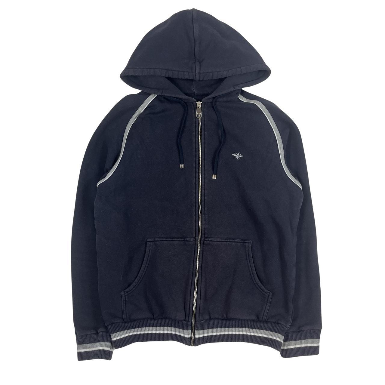 Mens Dior Bee Hoodie Christian Dior Bee Logo Tracksuit • Navy Grey,