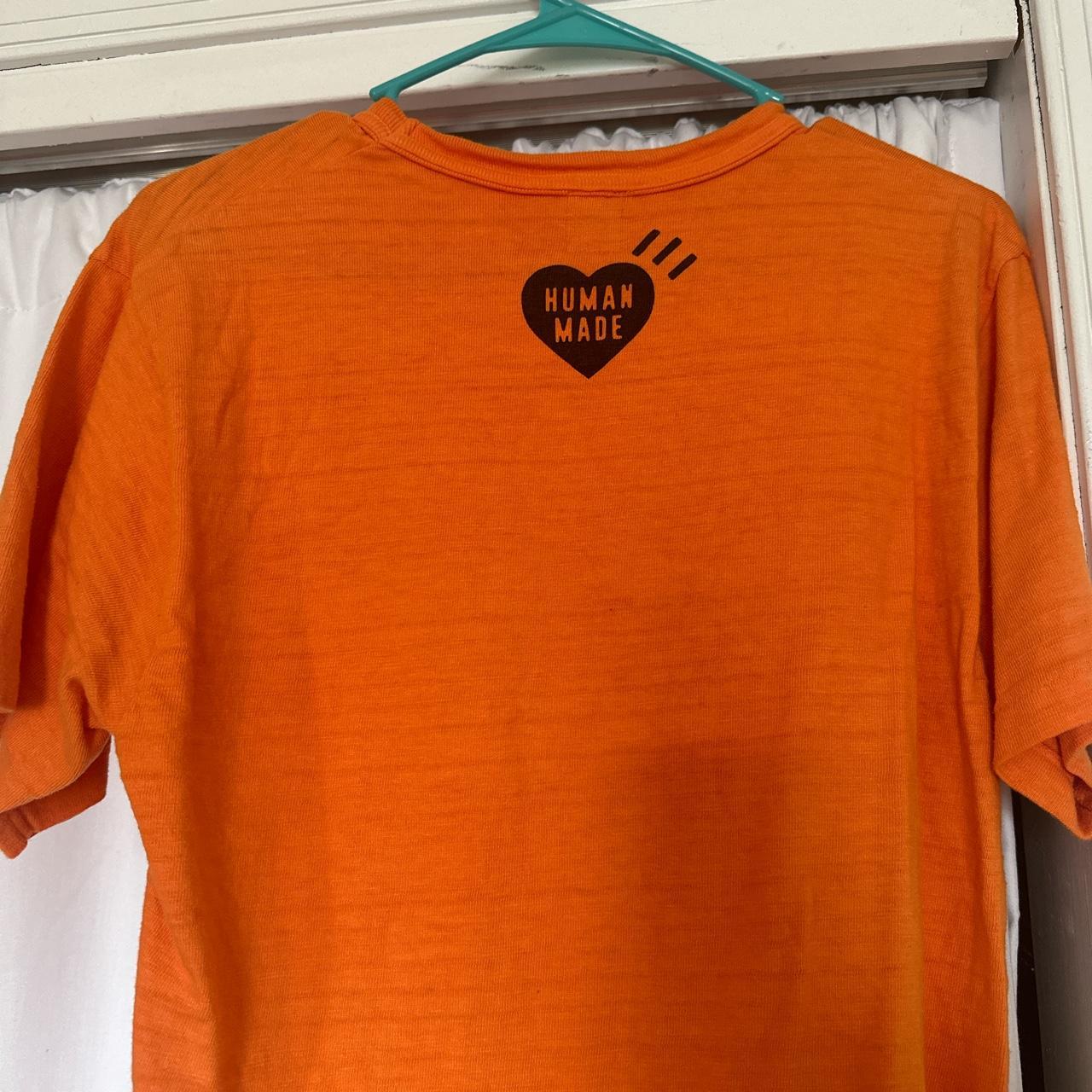 Human Made Men's Orange and Black T-shirt (4)