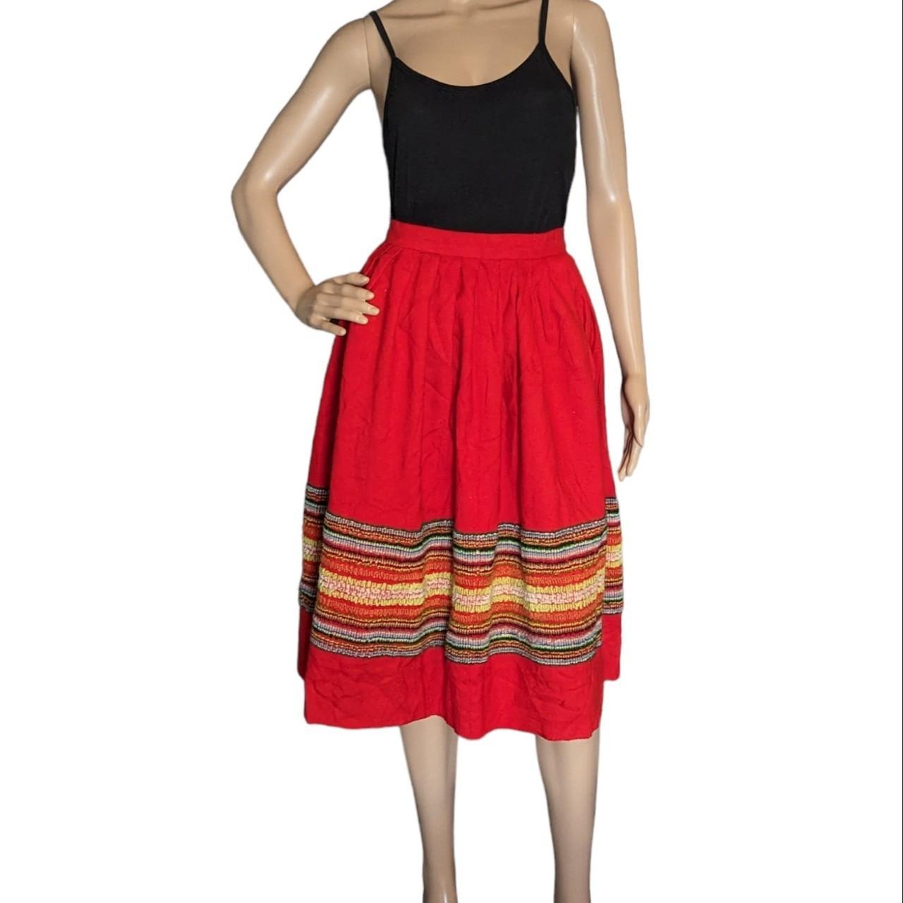 Ethnic striped clearance skirt