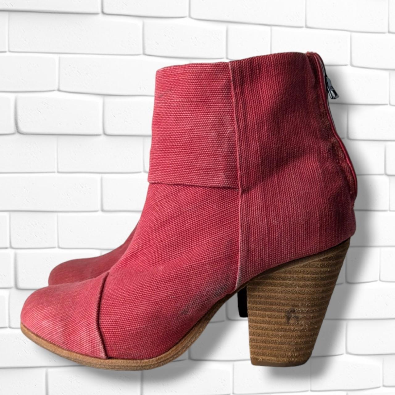 Red Canvas Ankle Boots Rag And Bone Ankle Boots. Depop