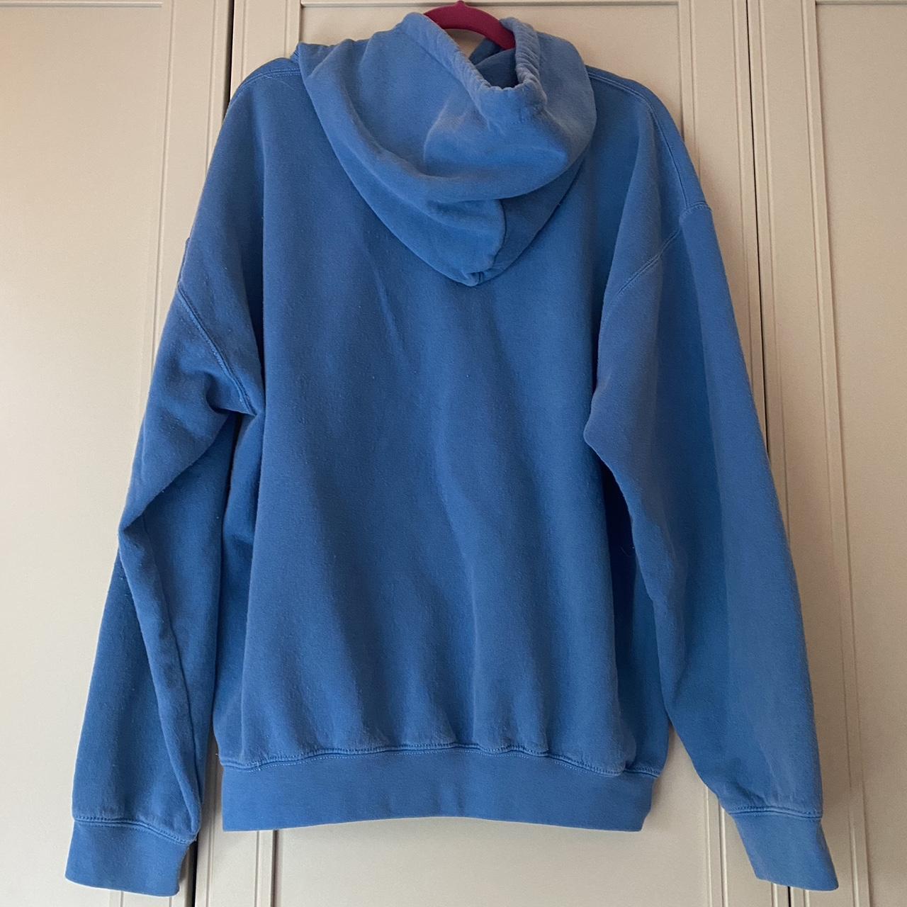 Urban Outfitters Women's Blue and White Hoodie | Depop