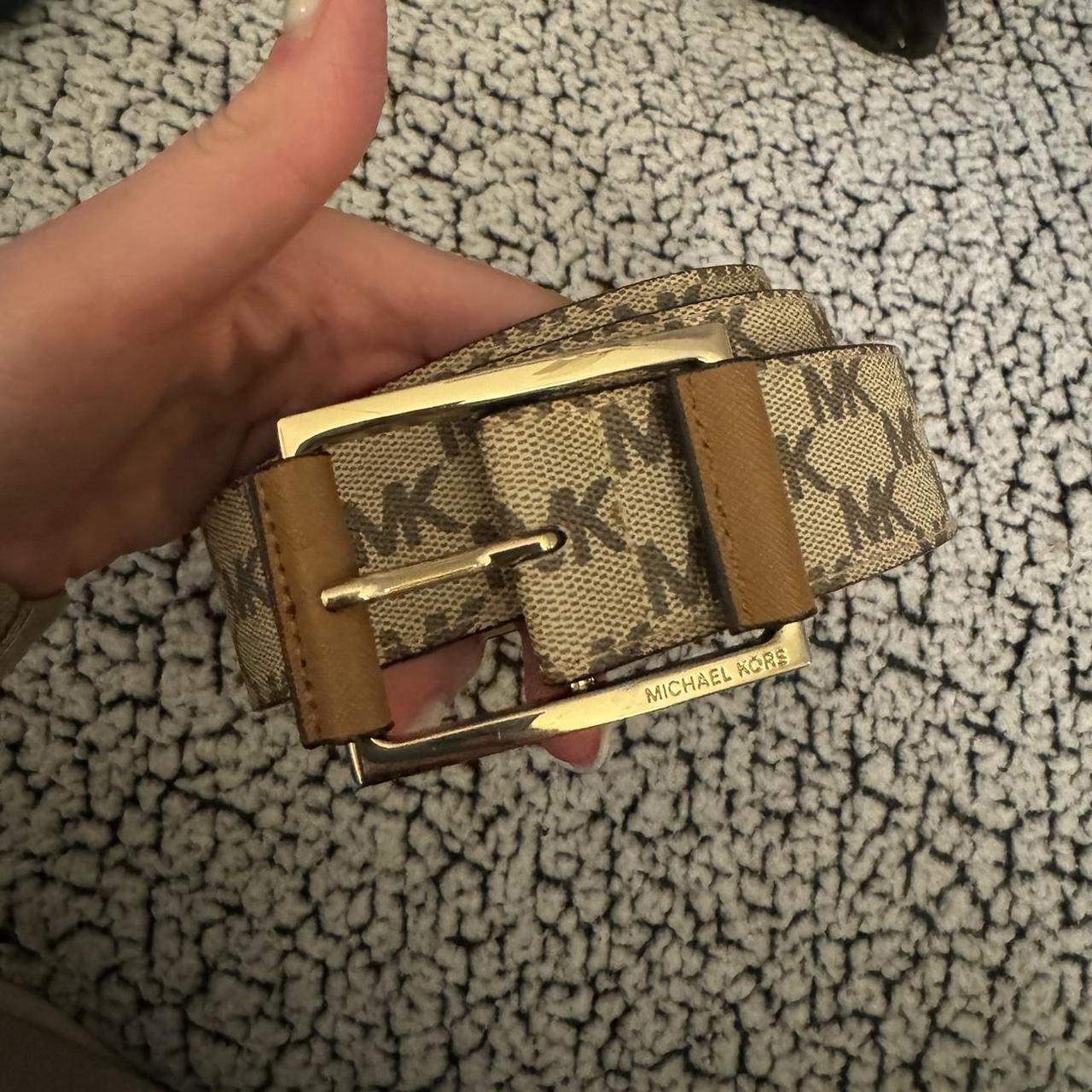 Michael kors hot sale gold belt