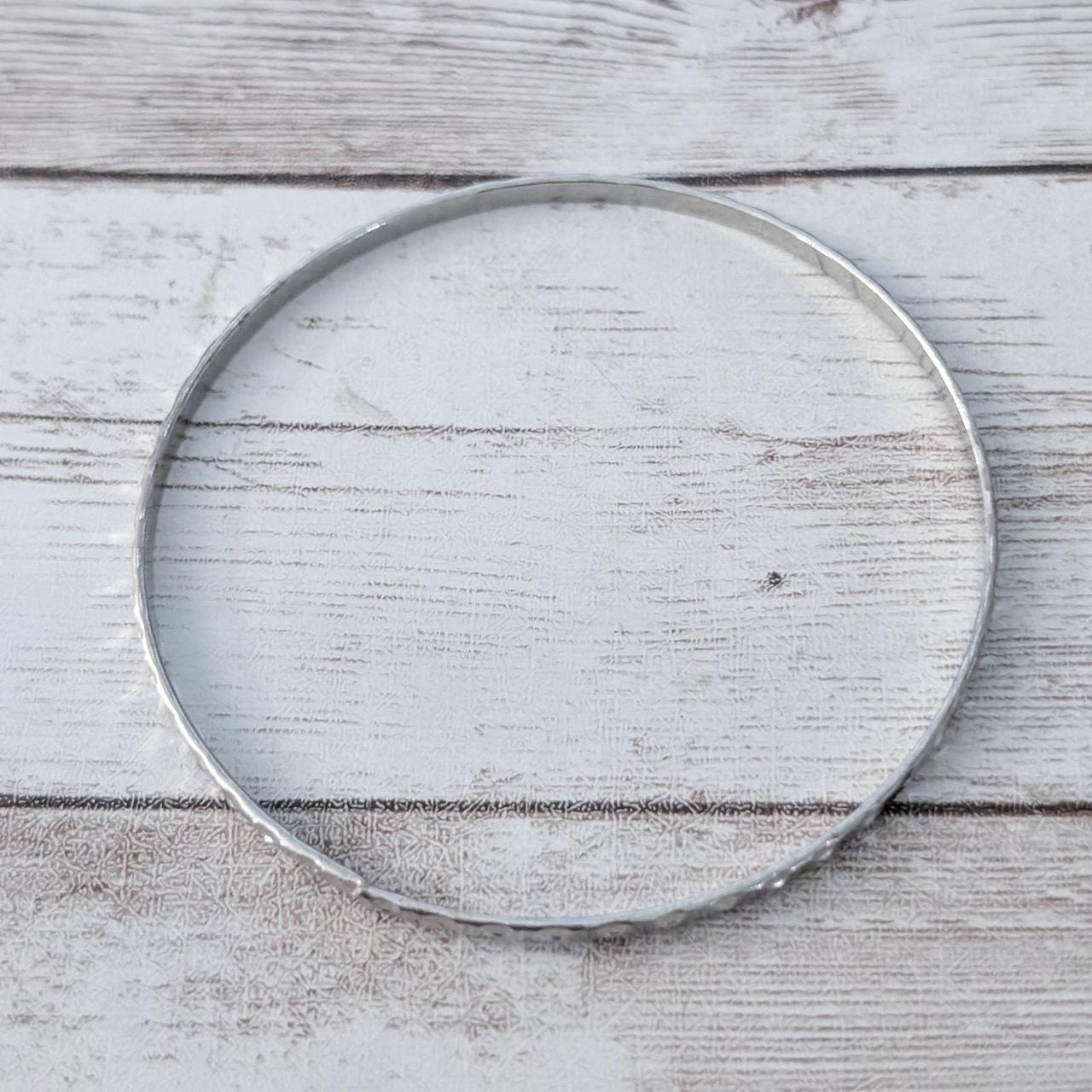 Women's Bracelet - Silver – Patterned Silver Tone… - image 7