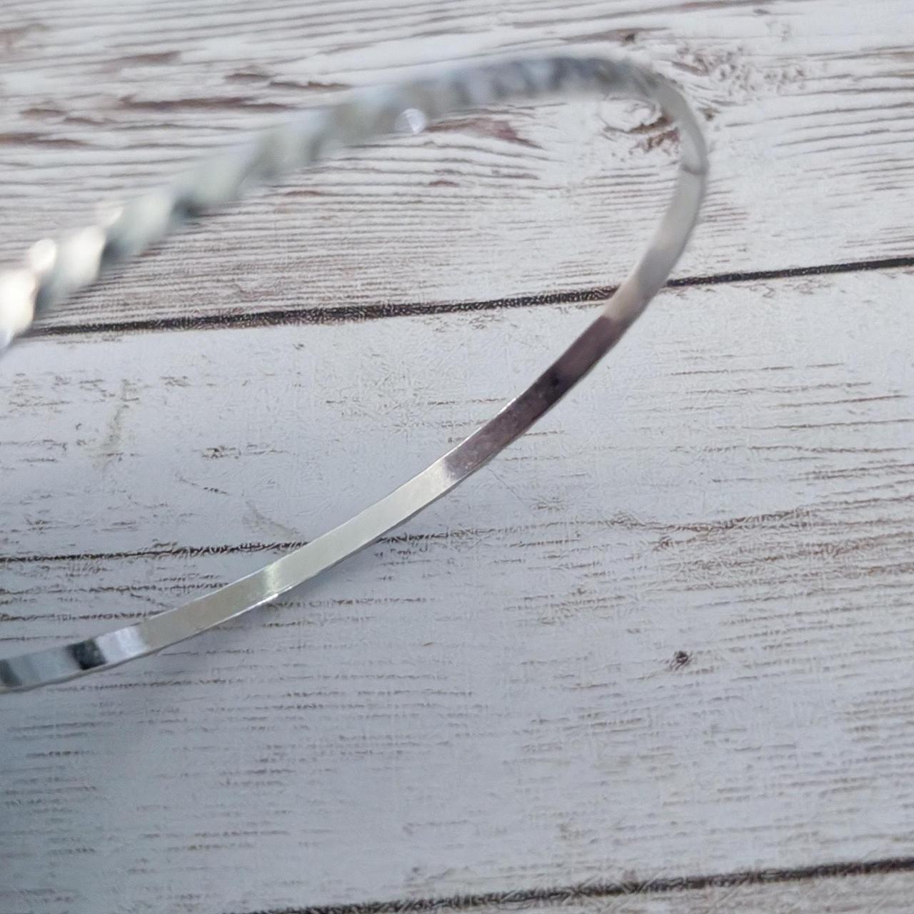 Women's Bracelet - Silver – Patterned Silver Tone… - image 2