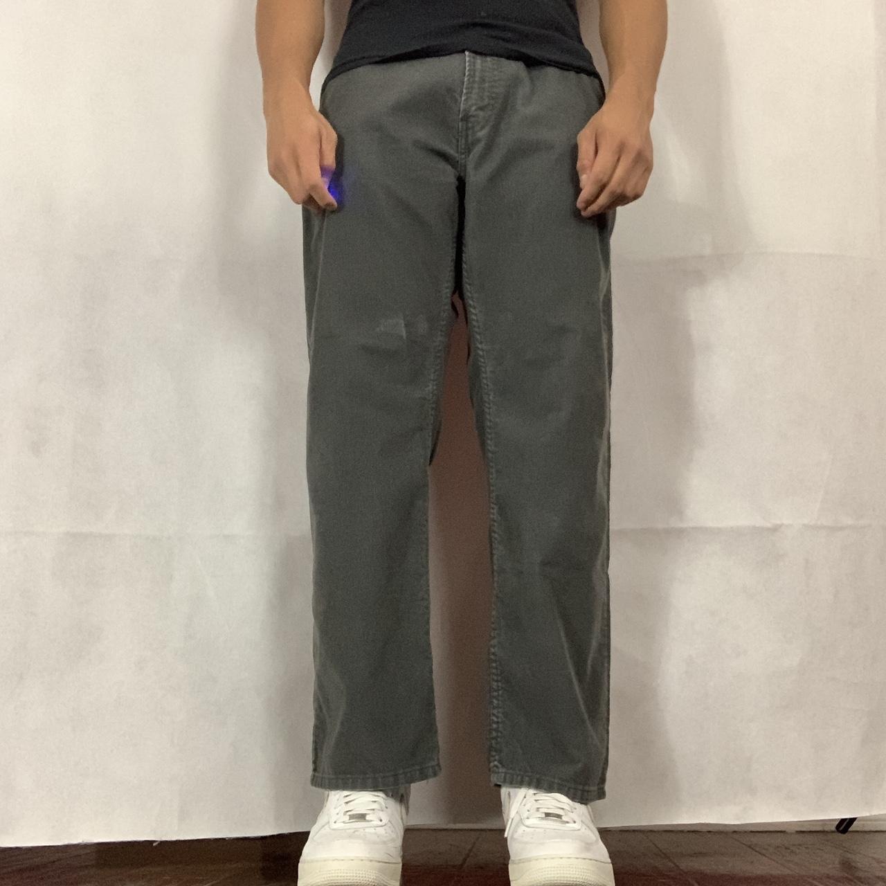 Grey Levi’s 559 corduroy pants Model is 6’1 for... - Depop