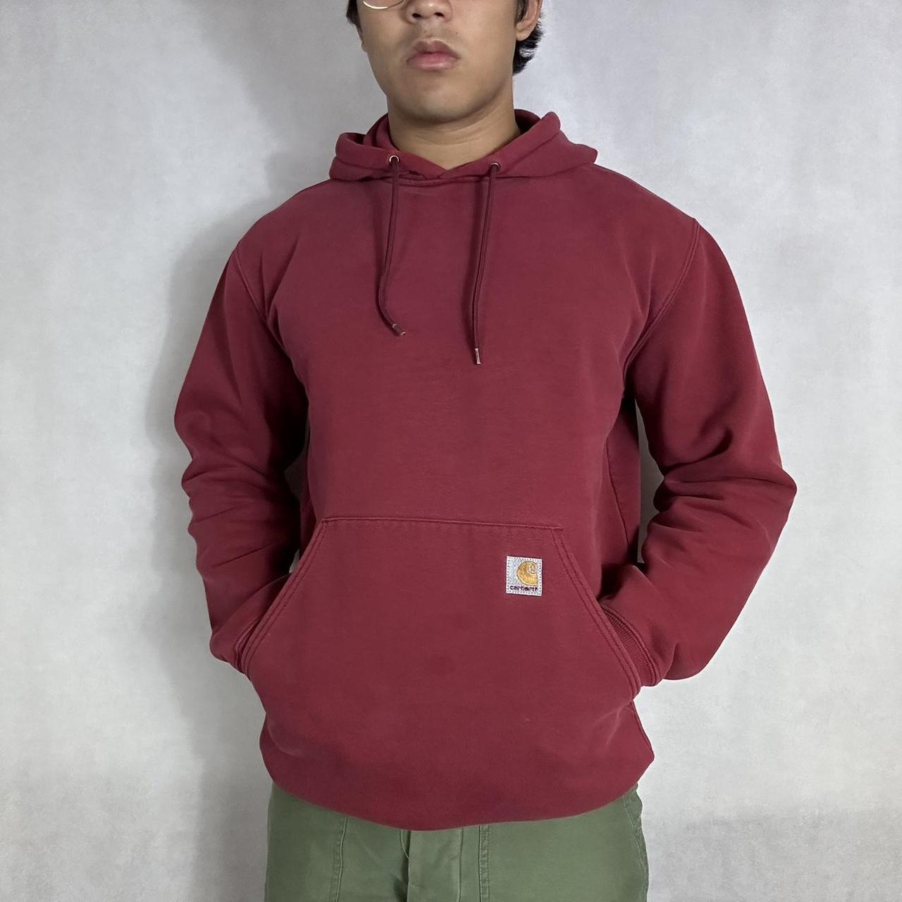 Dark crimson carhartt sales hoodie