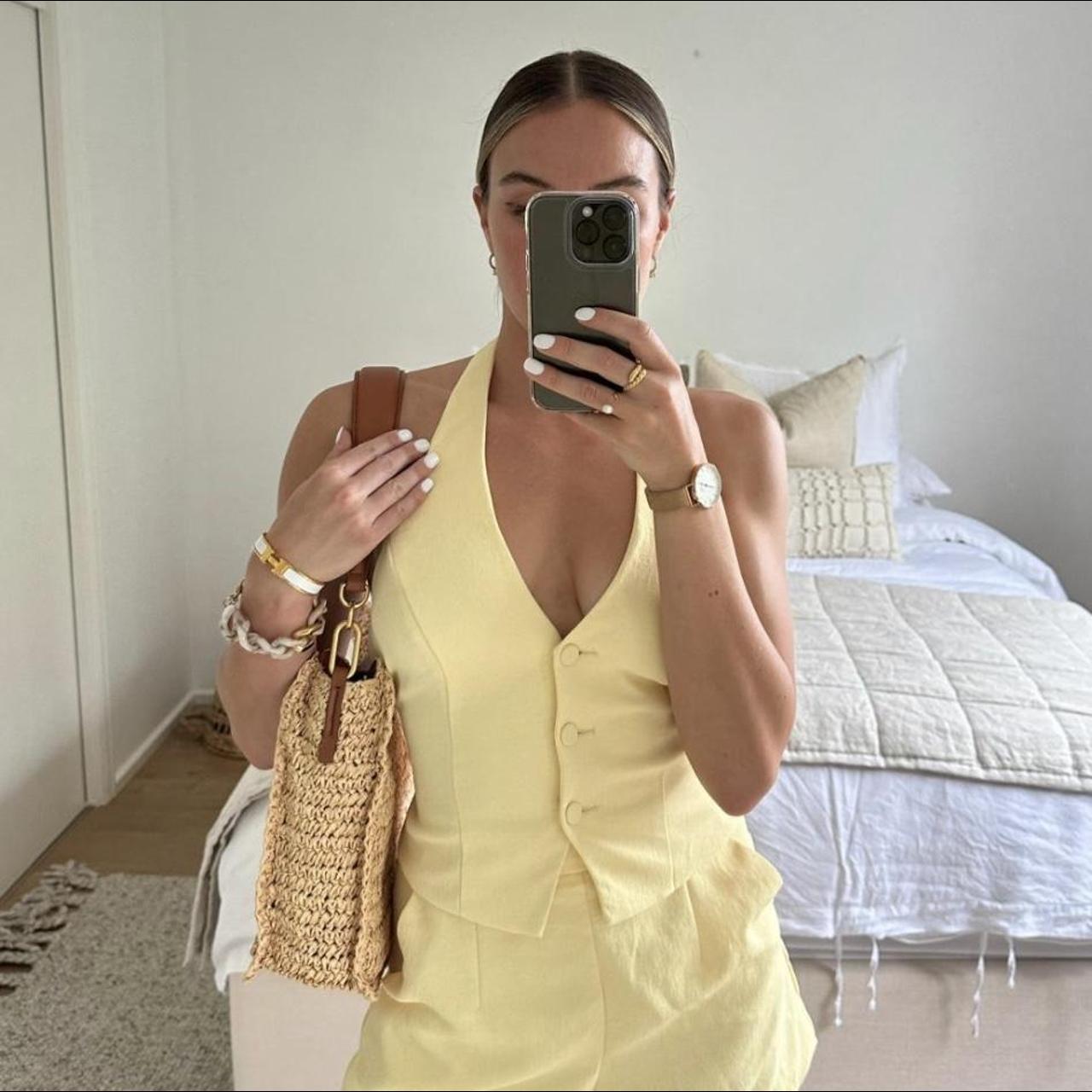 KOOKAÏ Women's Yellow Playsuitromper Depop