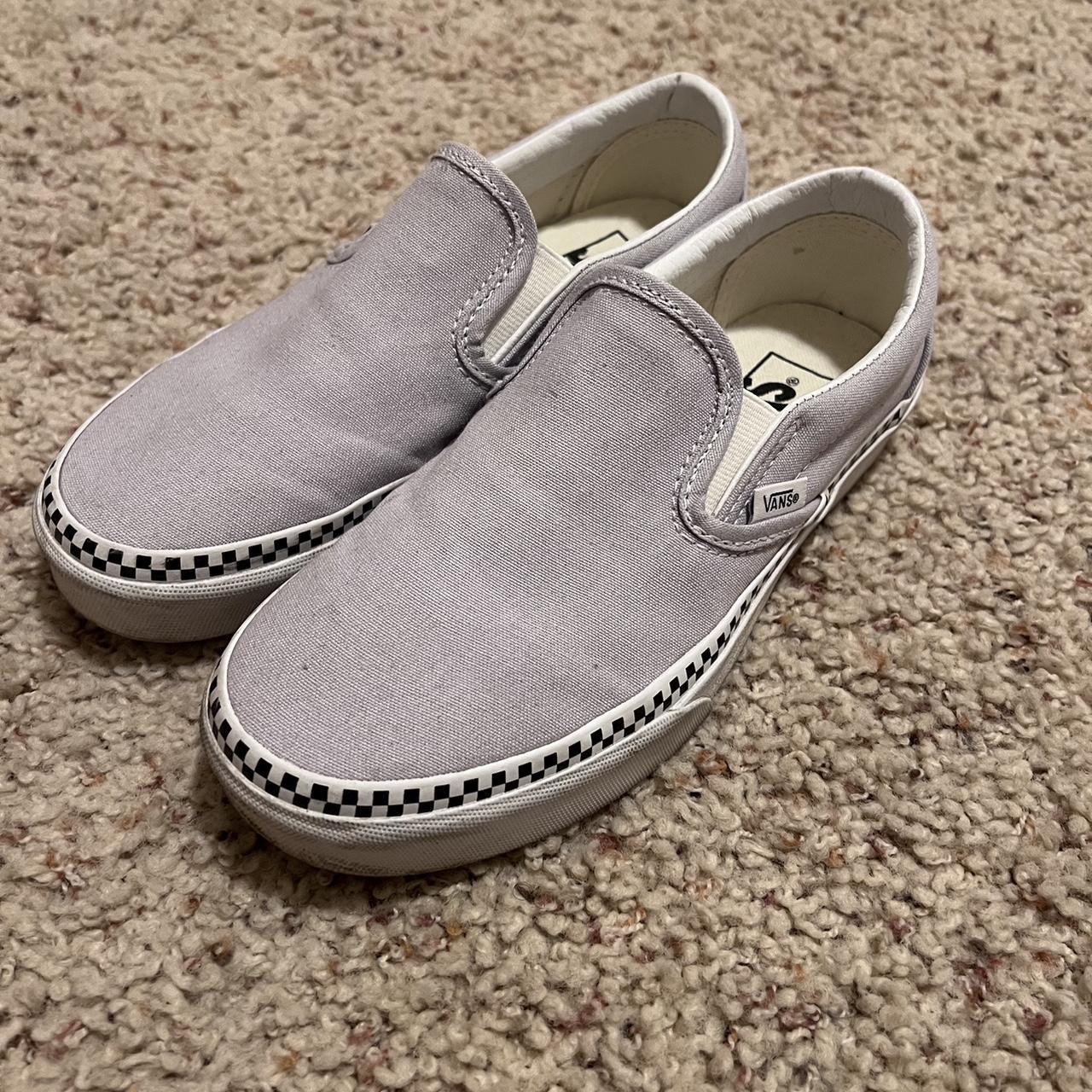 light grey checkered vans