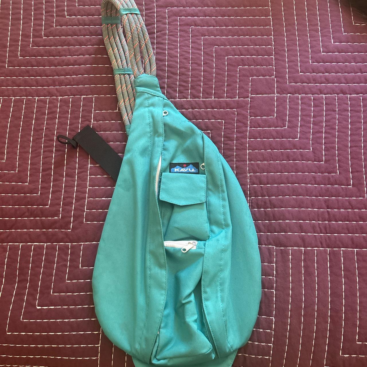 Turquoise Kavu rope bag. Used but still in great... Depop
