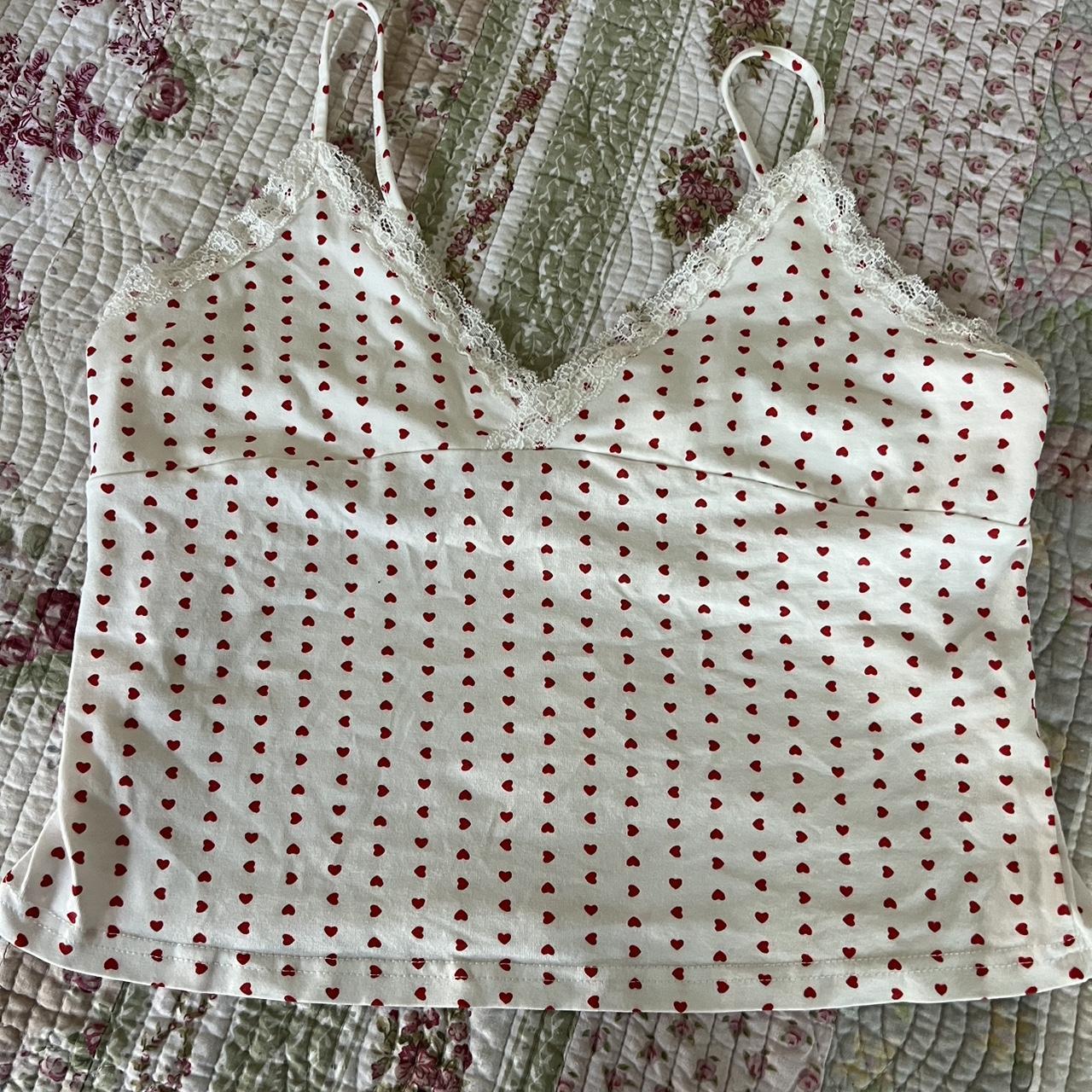 heart pj top! super cute size medium - Depop