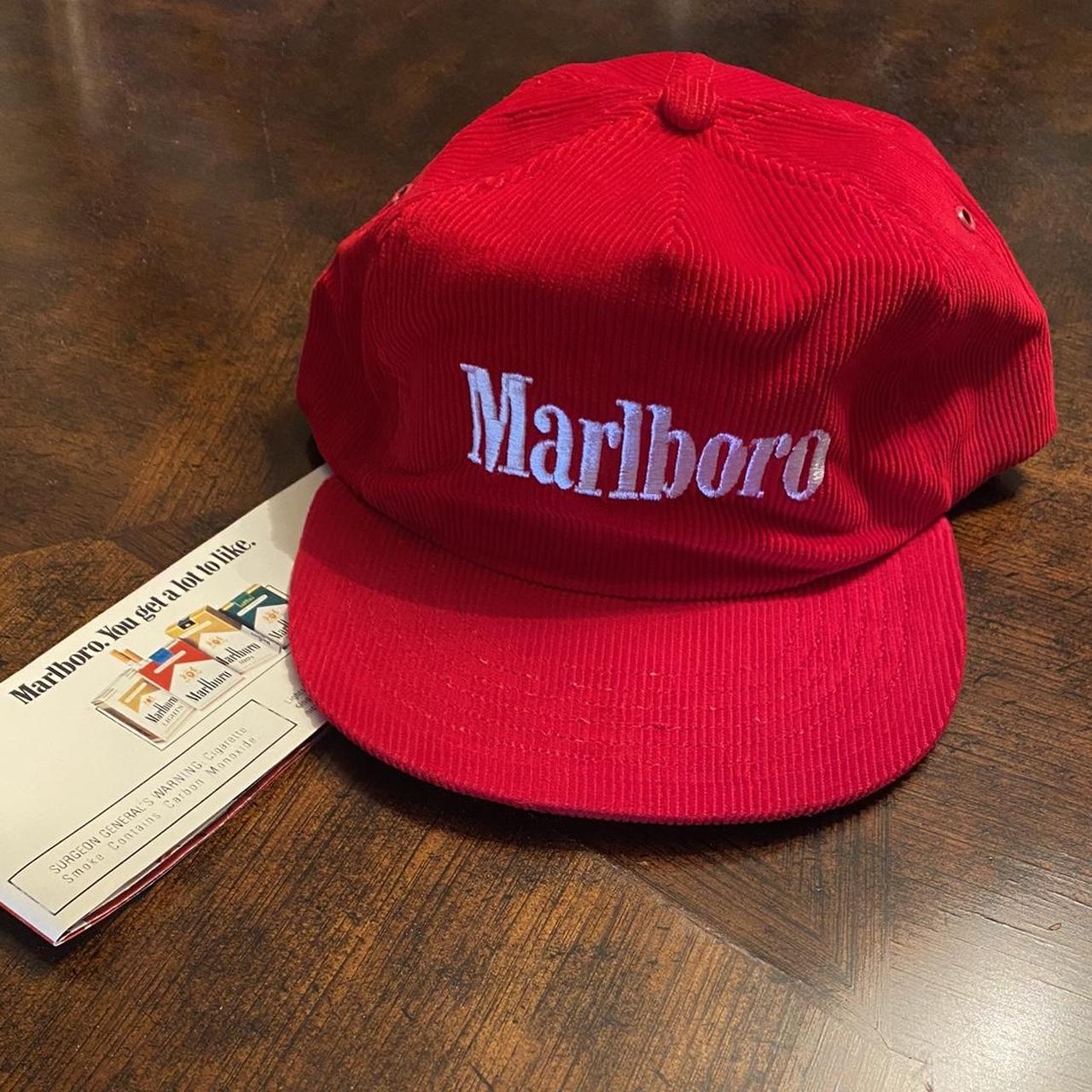 Brand new Marlboro red corduroy hat from 1985. The
