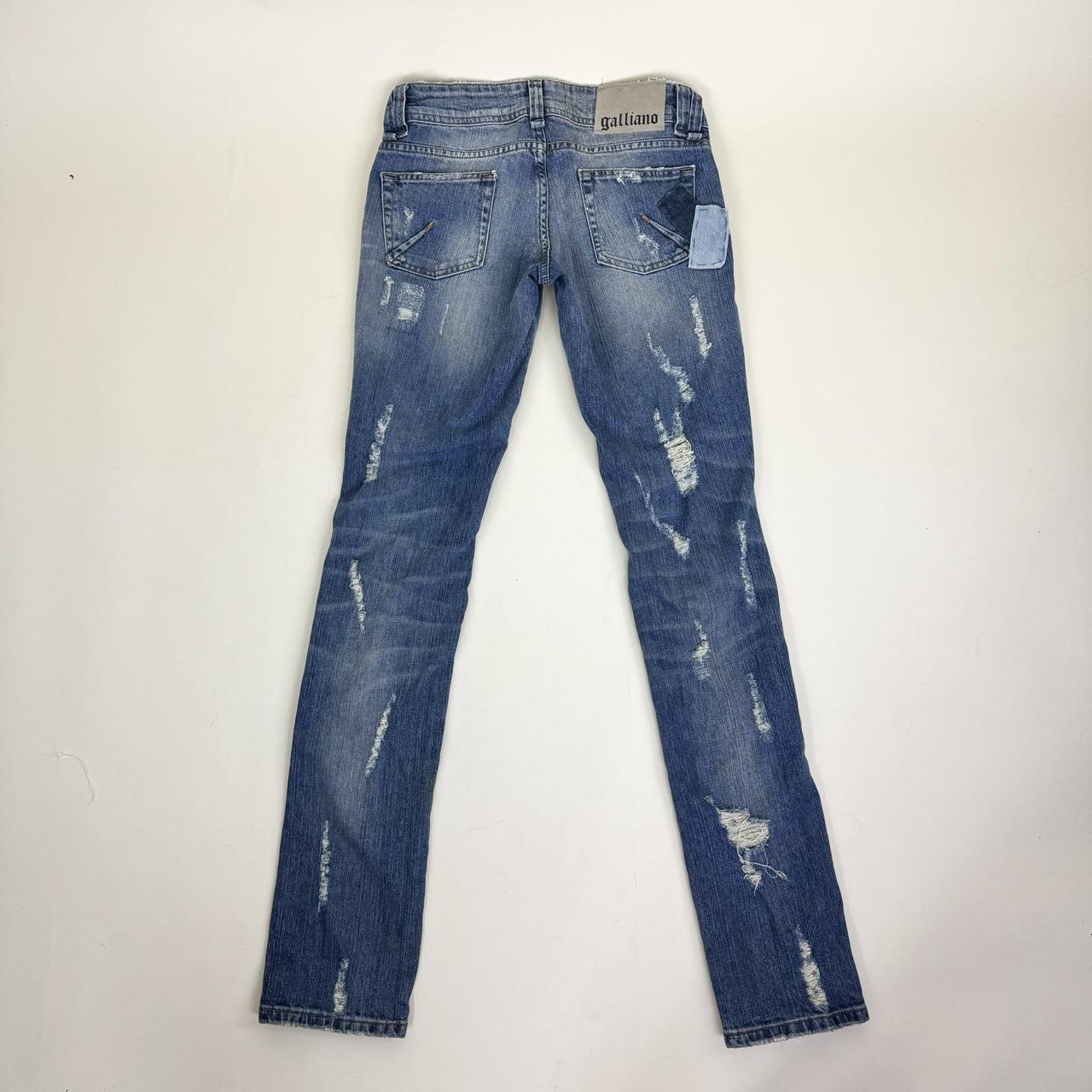 希少 John Galliano patchwork damage denim John Galliano S/S 2002 patchwork jeans — JAMES VELORIA