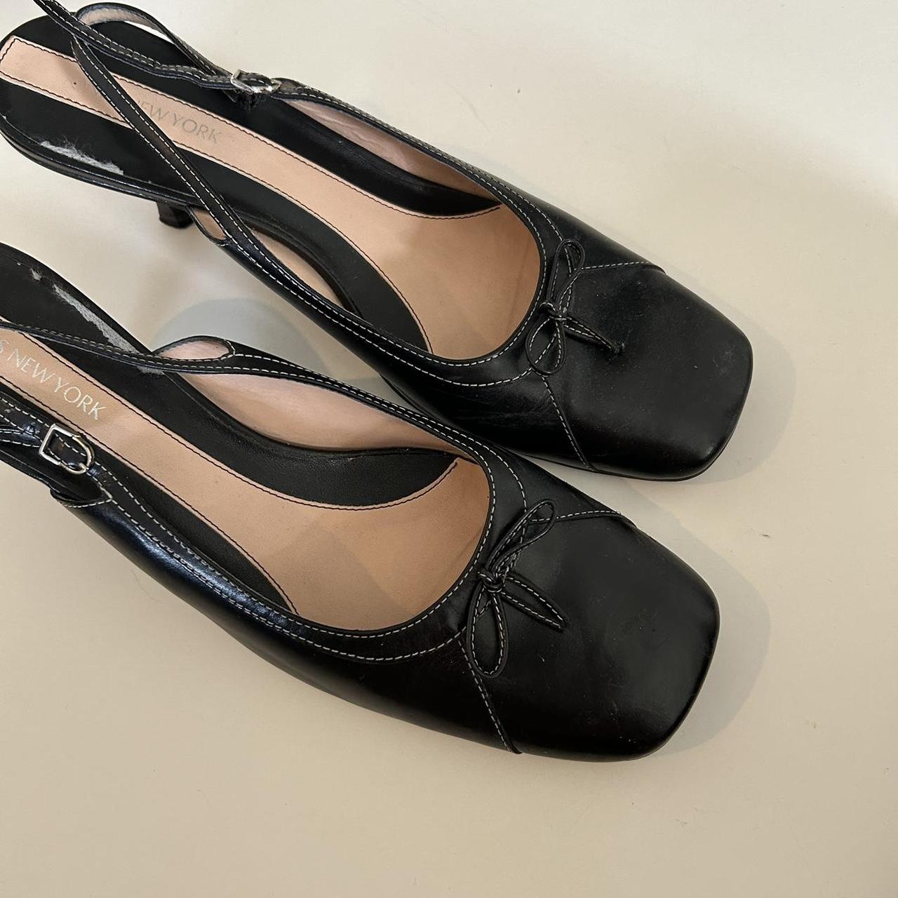 Gorgeous vintage ballet kitten heels! Square toe,... - Depop