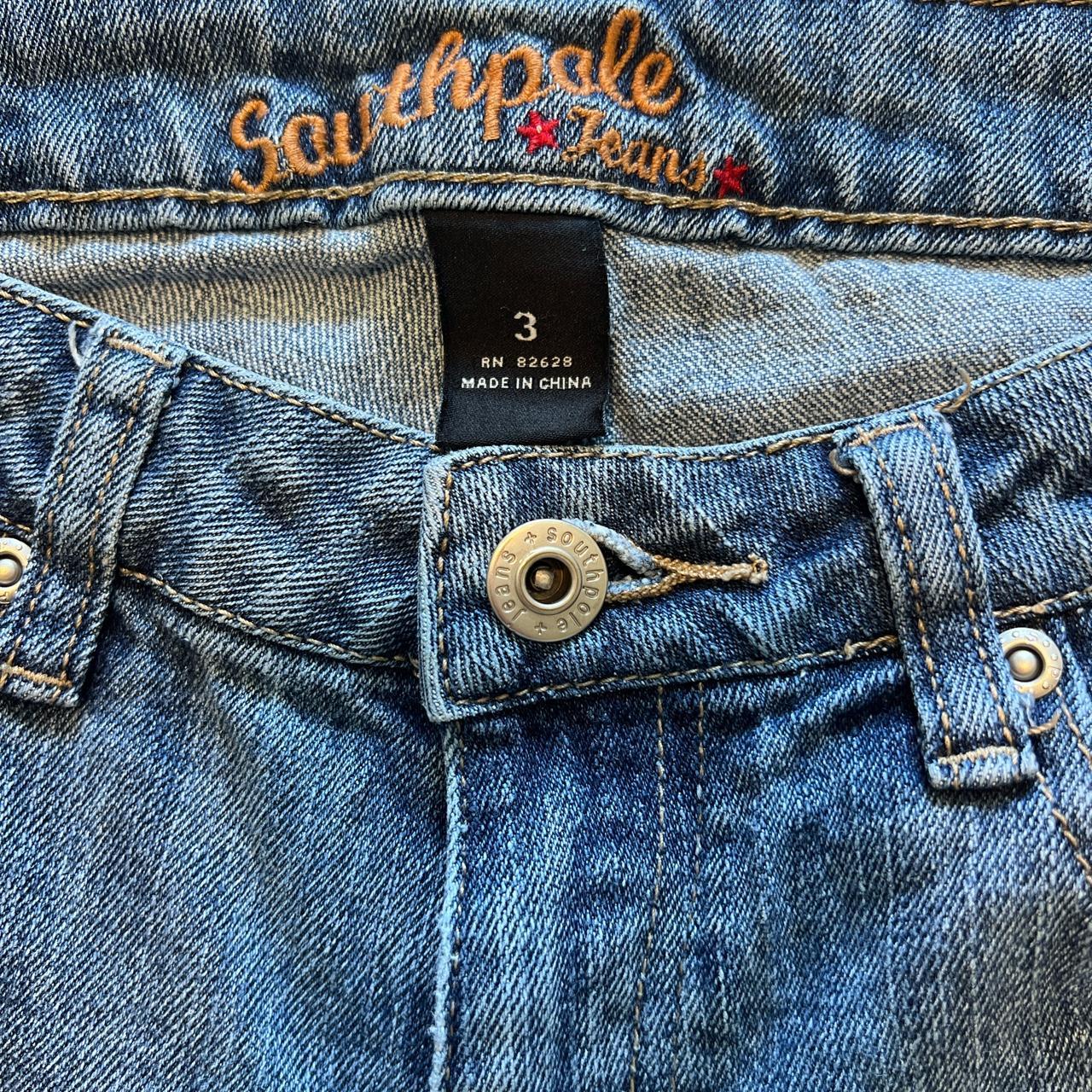 Southpole Women's Navy and Pink Jeans | Depop