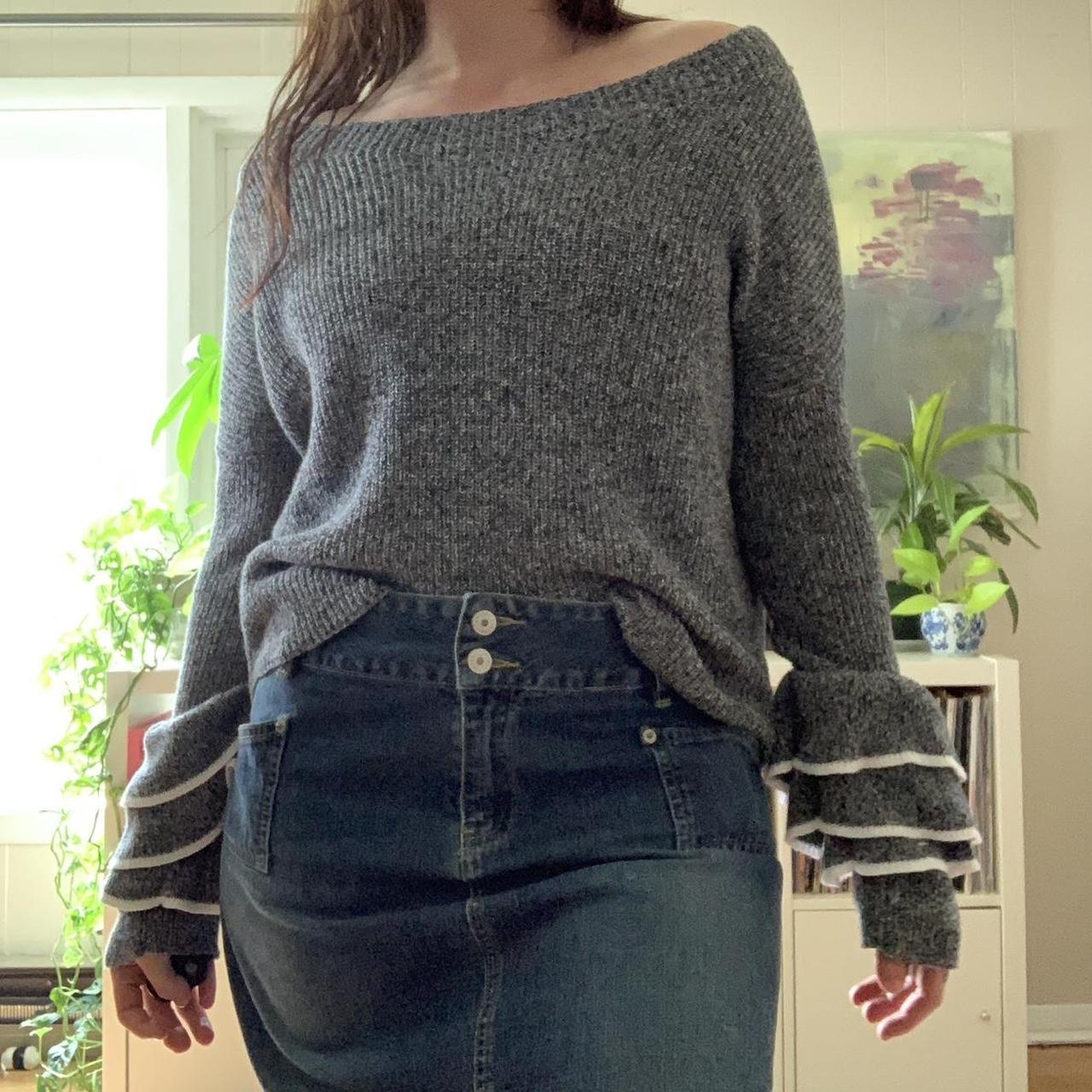 Statement sleeve outlet sweater