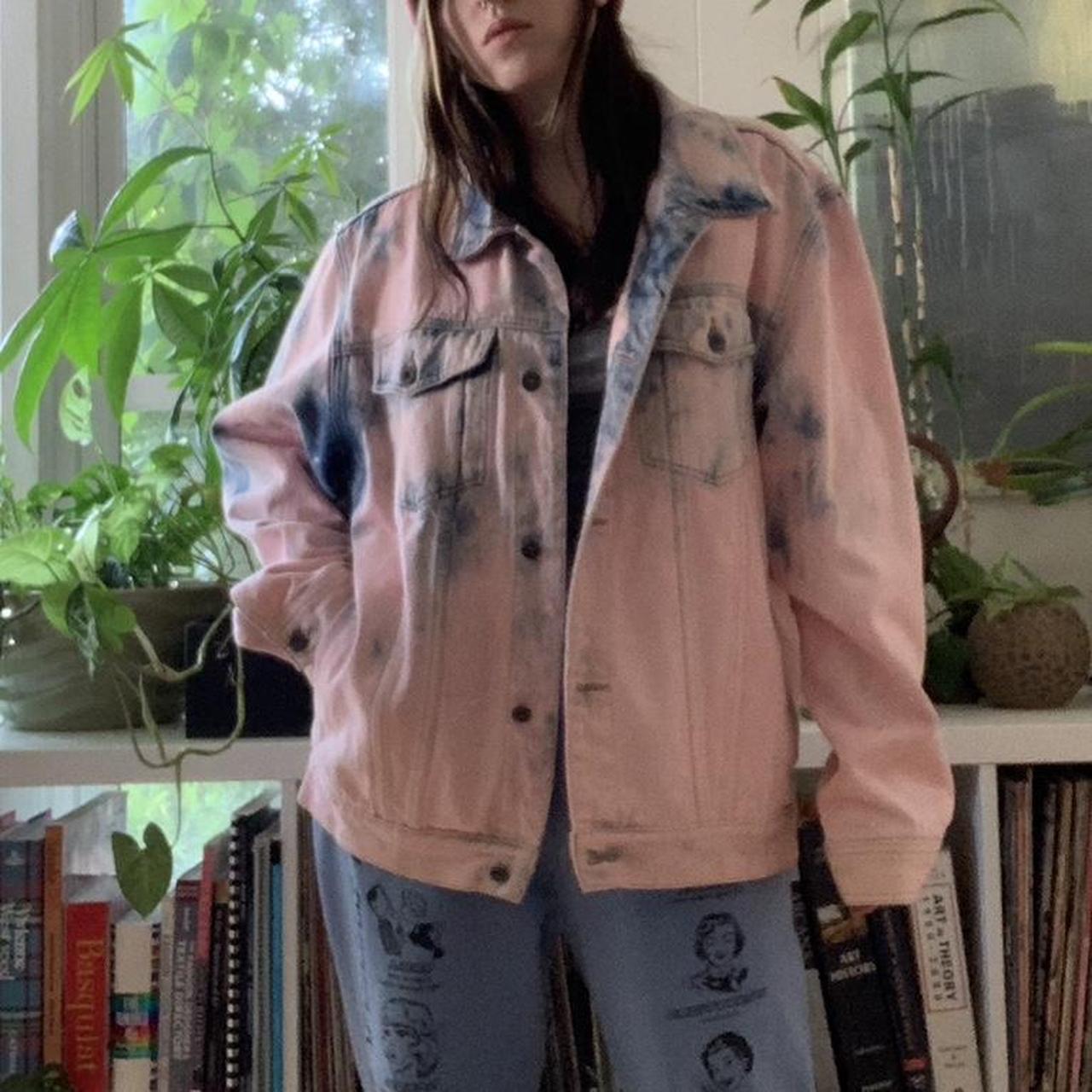 Pale pink 2025 denim jacket