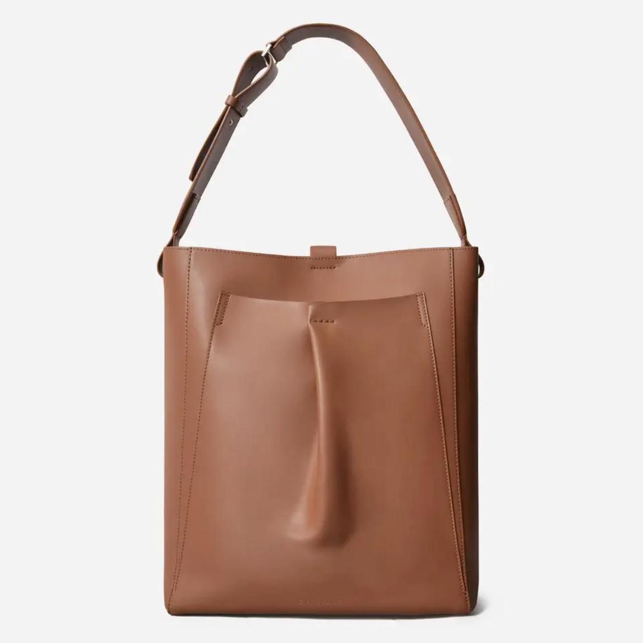 Everlane Italian store leather studio tote bag burgundy