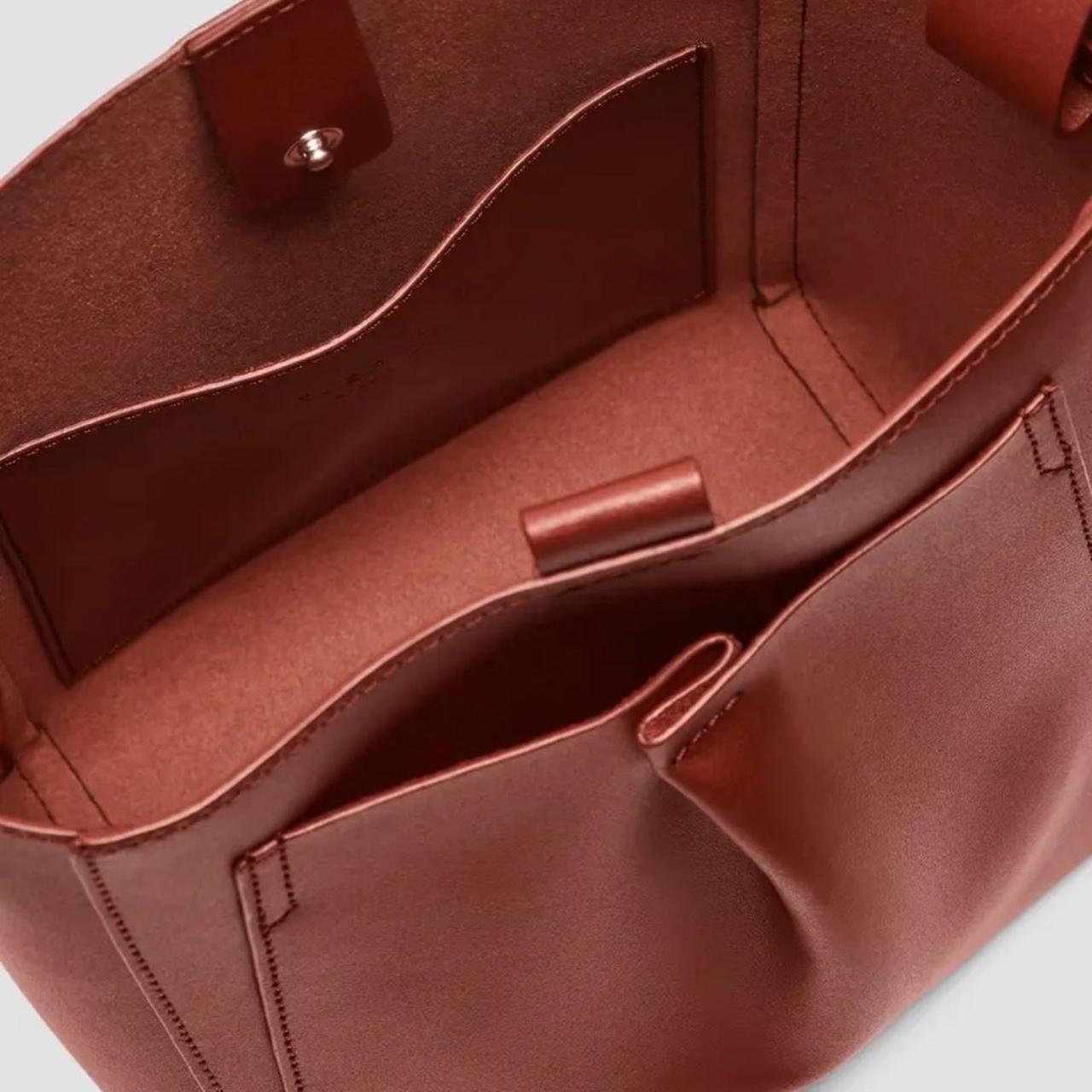 Everlane Italian leather studio outlet tote bag burgundy