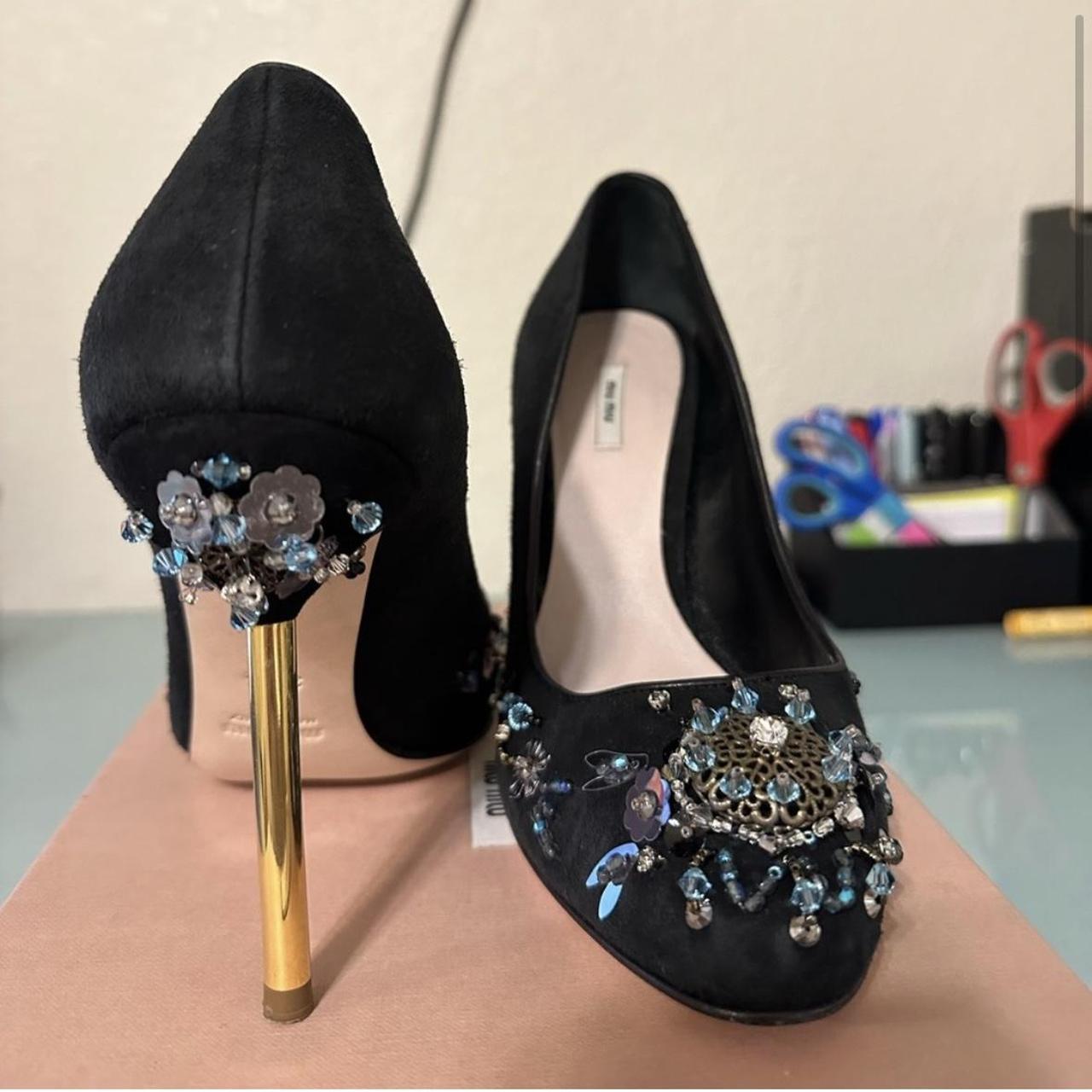 Miu miu black sales heels