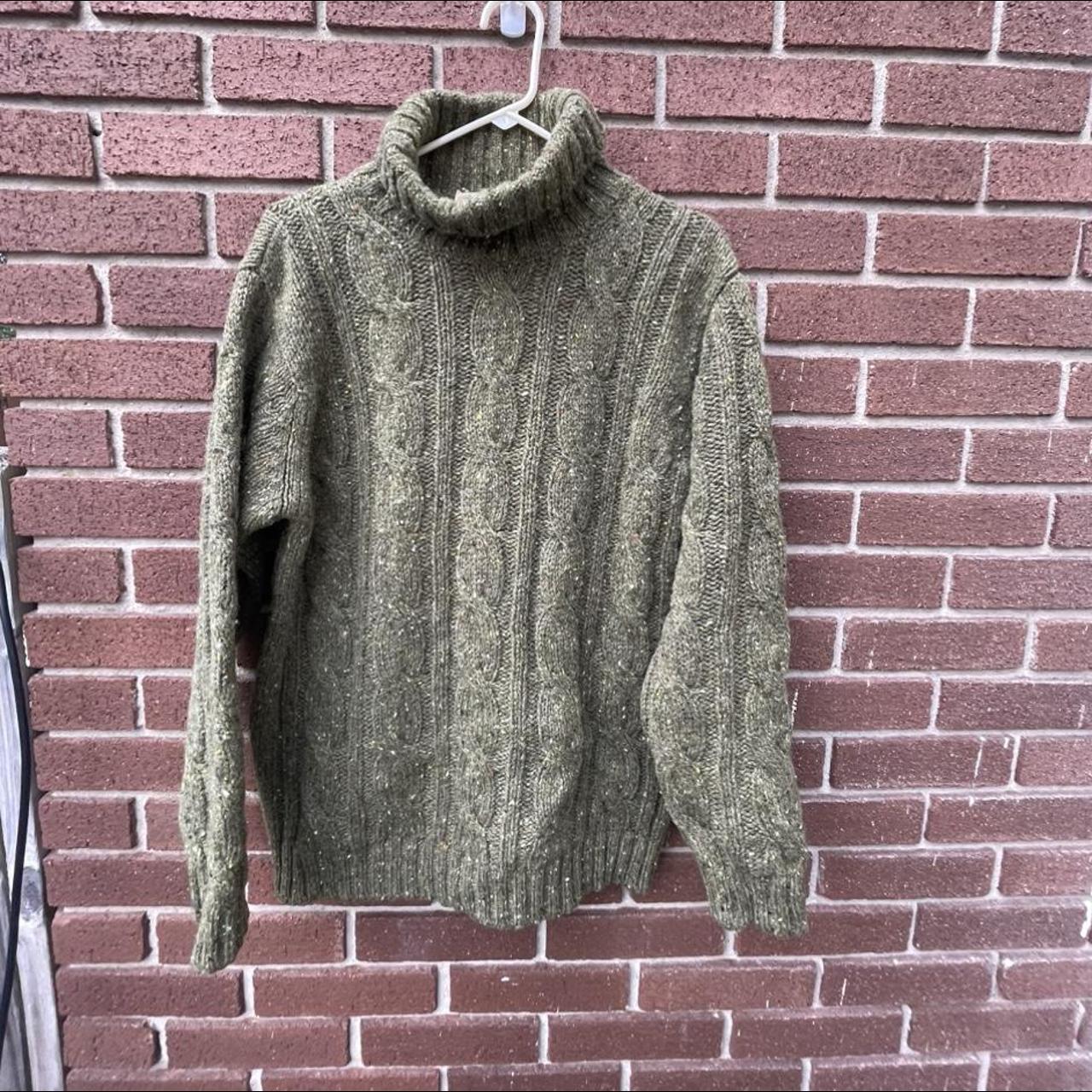 Blarney’s Irish Wool Turtleneck Sweater Olive Green... Depop