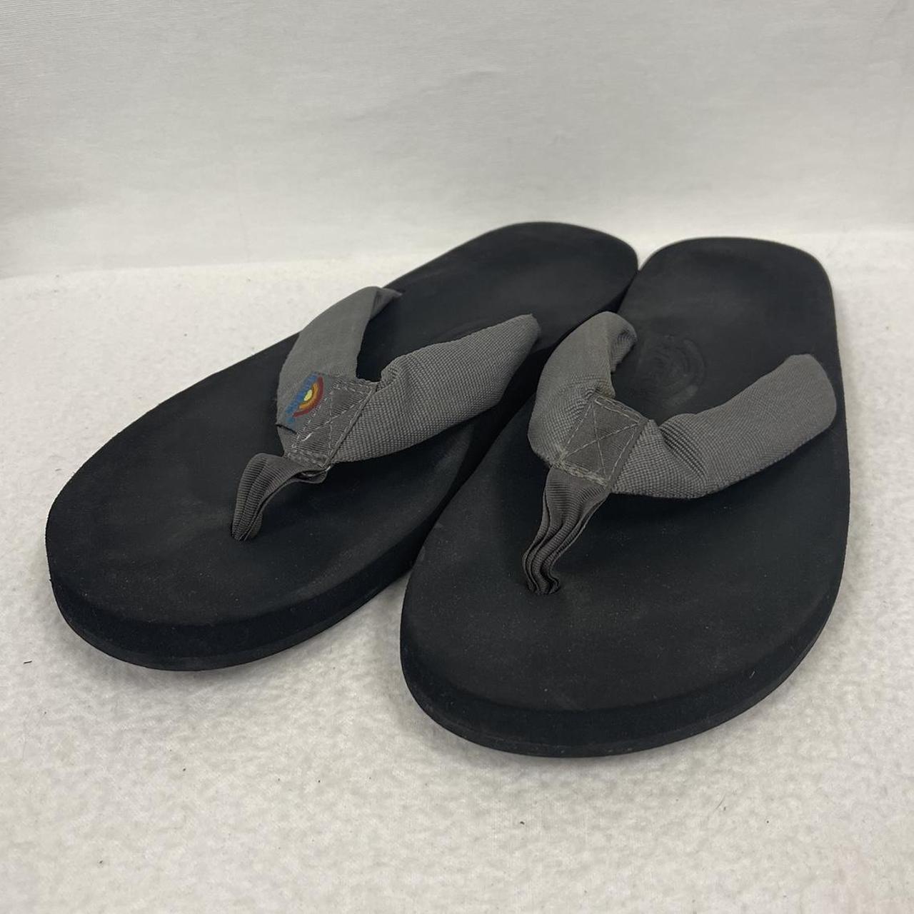 Buyr.com | Sandals | Rainbow Sandals Men's Premier Leather Double Layer  with Arch Wide Strap, Two Tone Black, Men's XXX-Large / 13.5-15 D(M) US