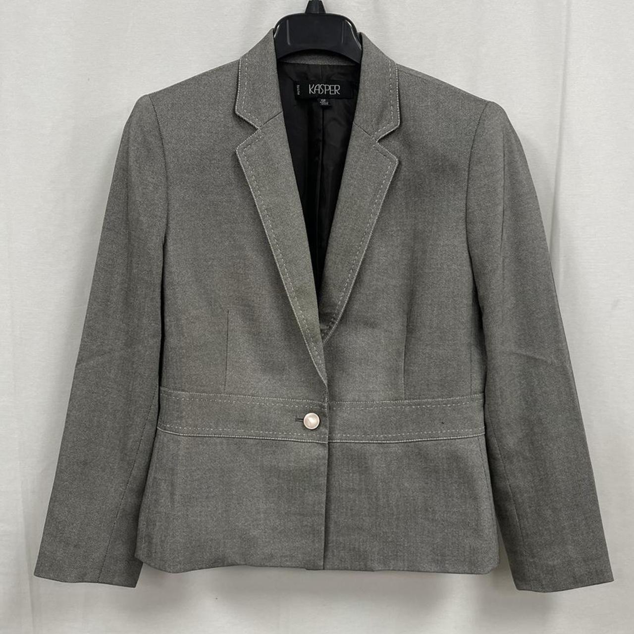 Vintage KASPER Petite Grey Skirt Suit size