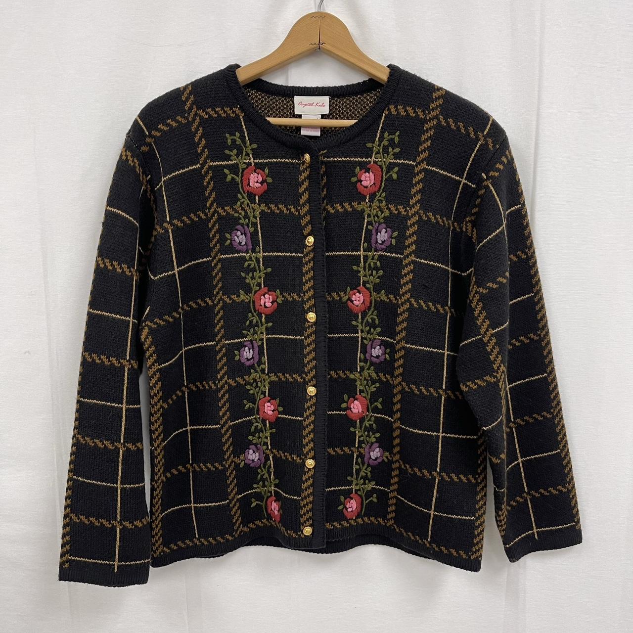 Crystal Kole Vintage Button Up Cardigan Sweater... - Depop