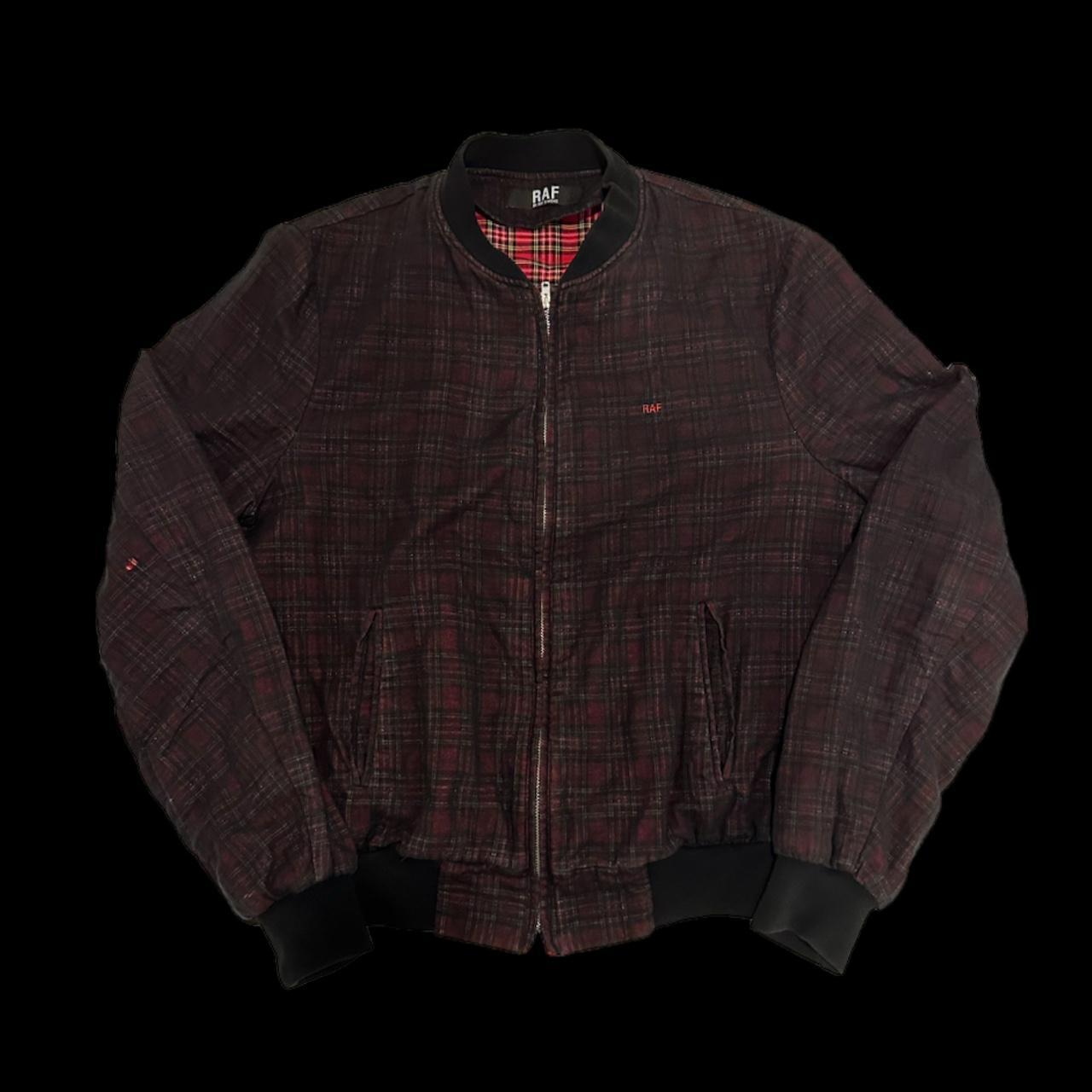 RAF BY RAF SIMONS, BOMBER JACKET, PLAID, DOUBLE LAYER...