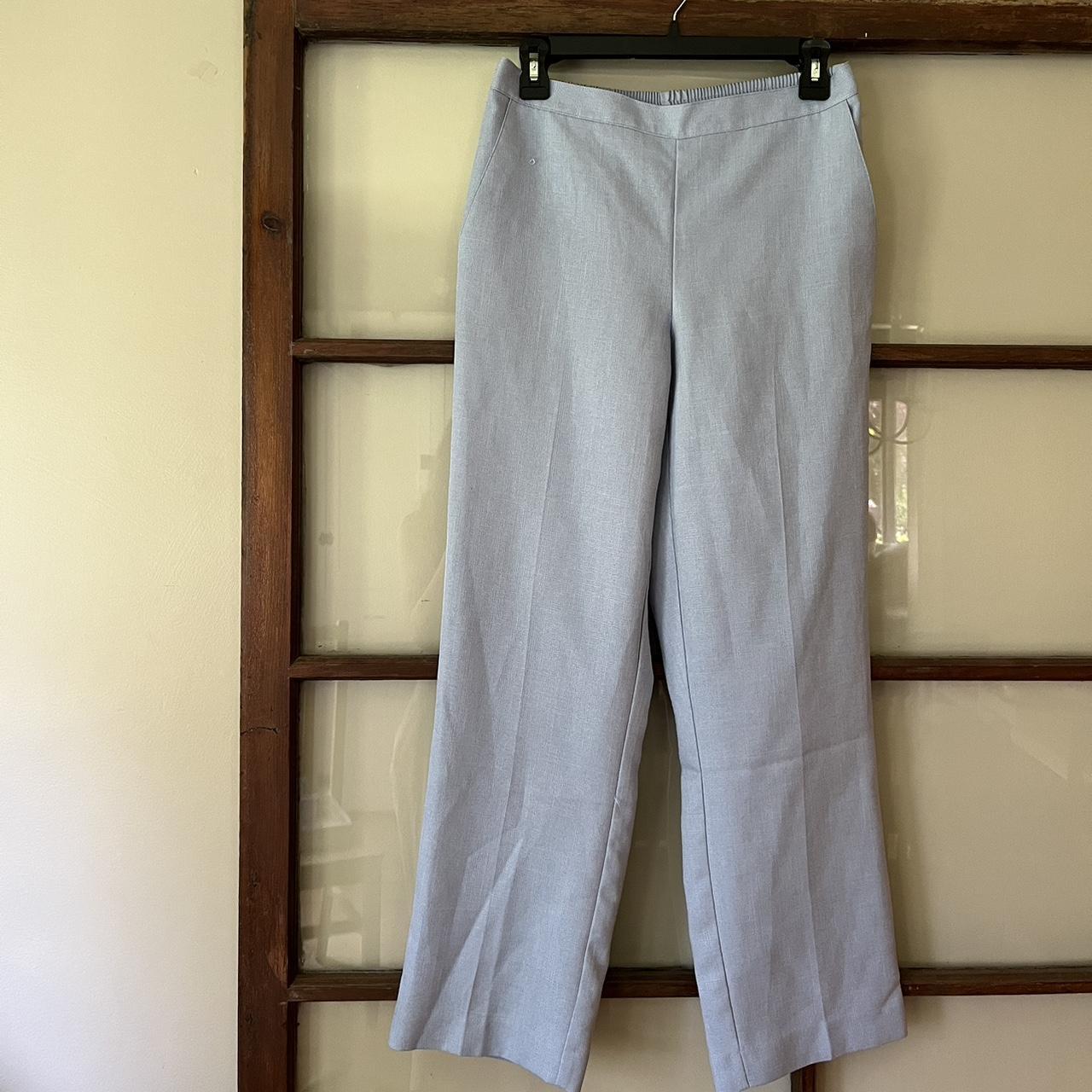 baby blue alfred dunner dress pants w/elastic waist.... - Depop