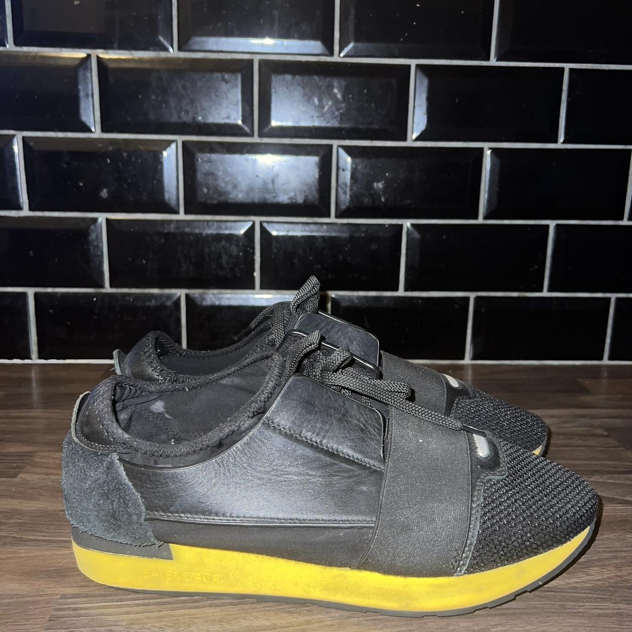 Balenciaga Race fashion Runners in Black/ yellow/ red