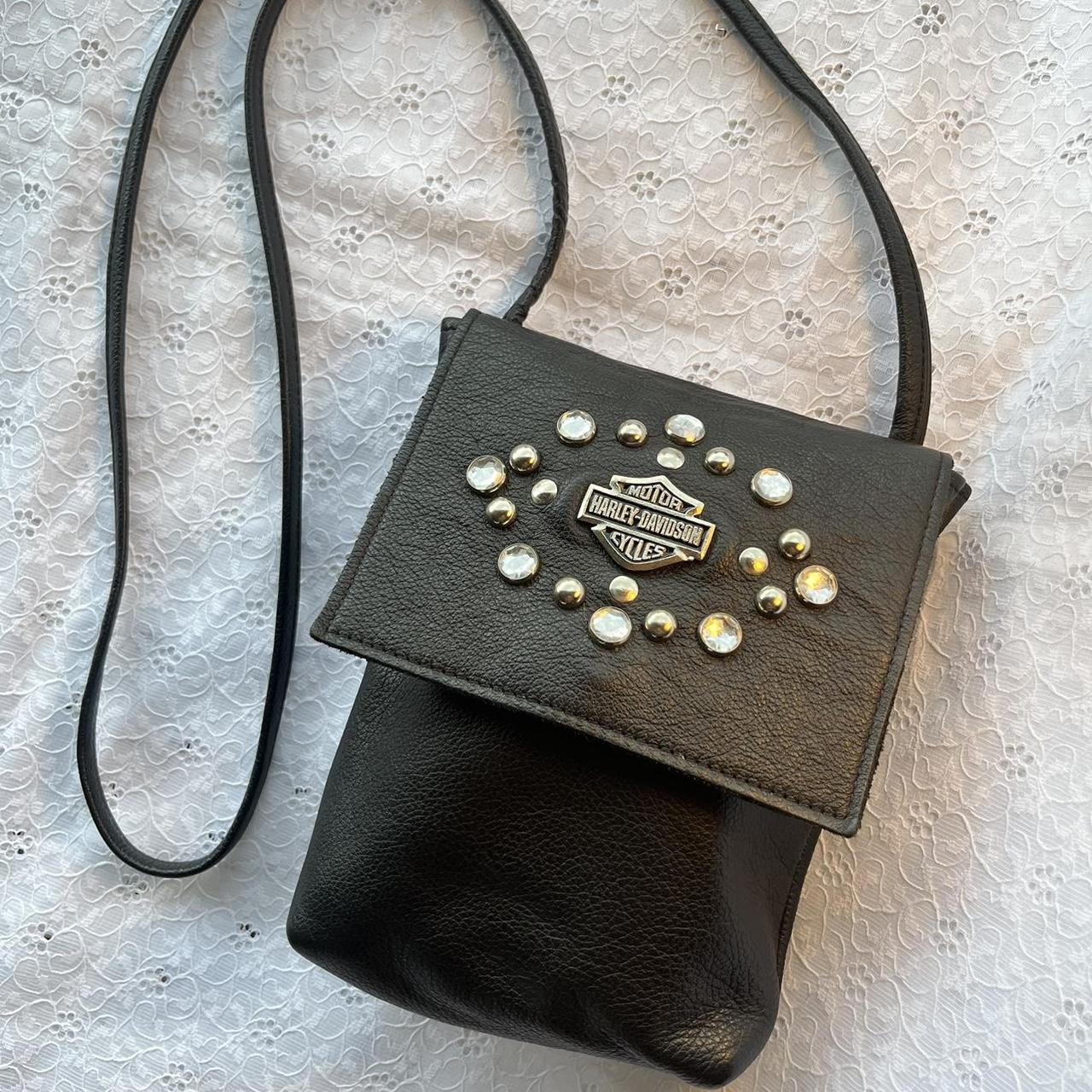 Vintage Leather Harley Davidson Purse Crossbody - Depop